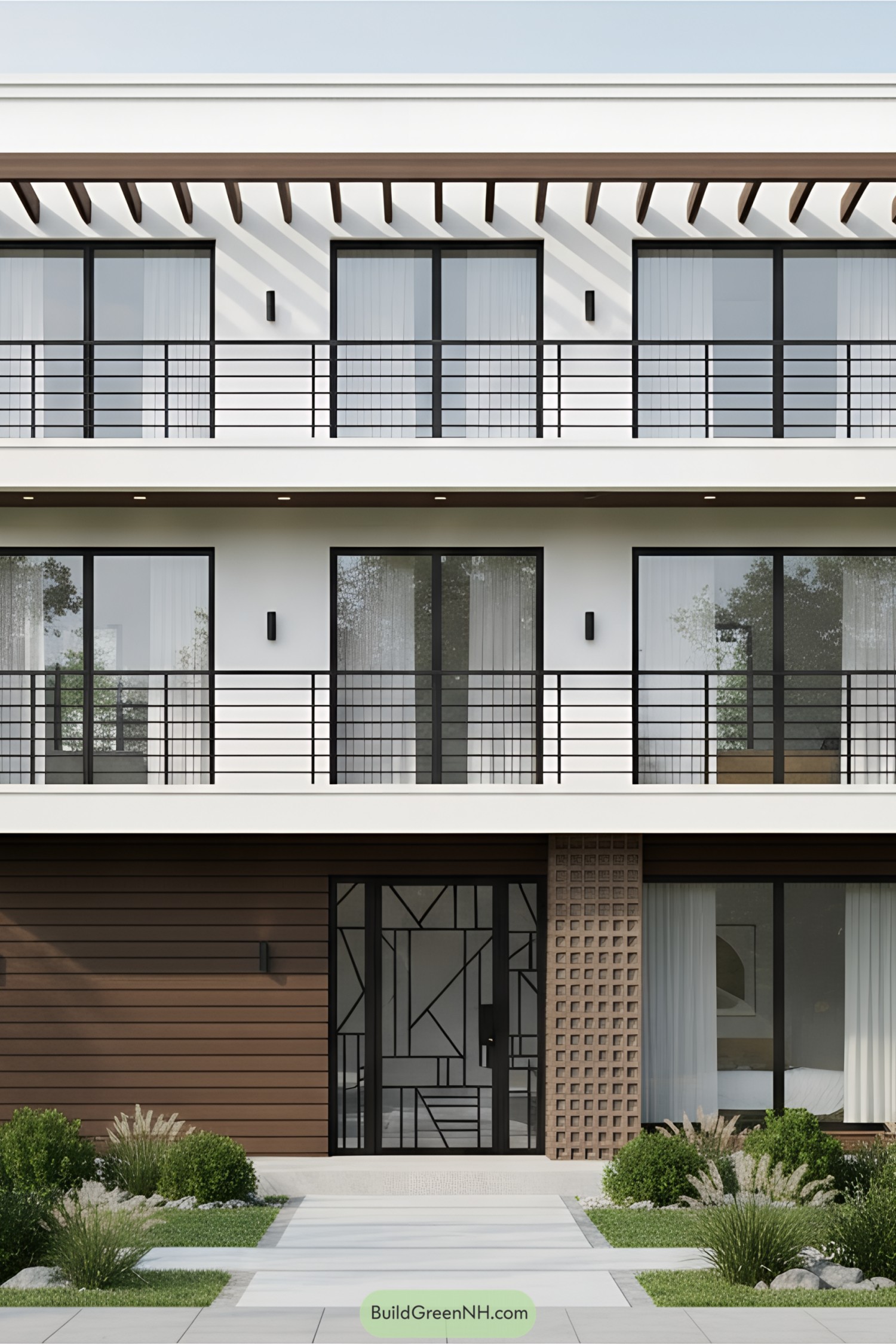Sleek two-story house with modern design