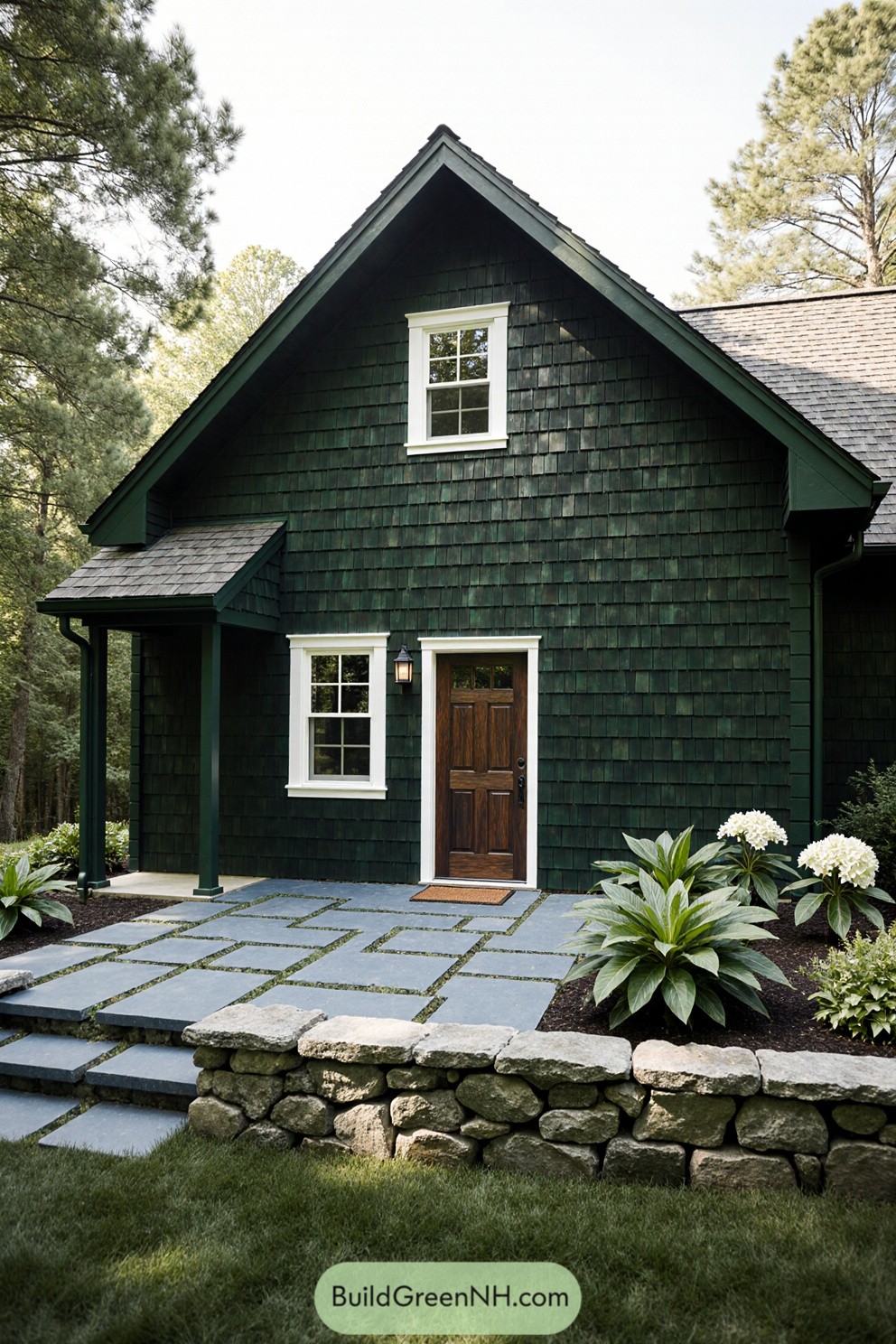 Charming forest cabin with lush garden