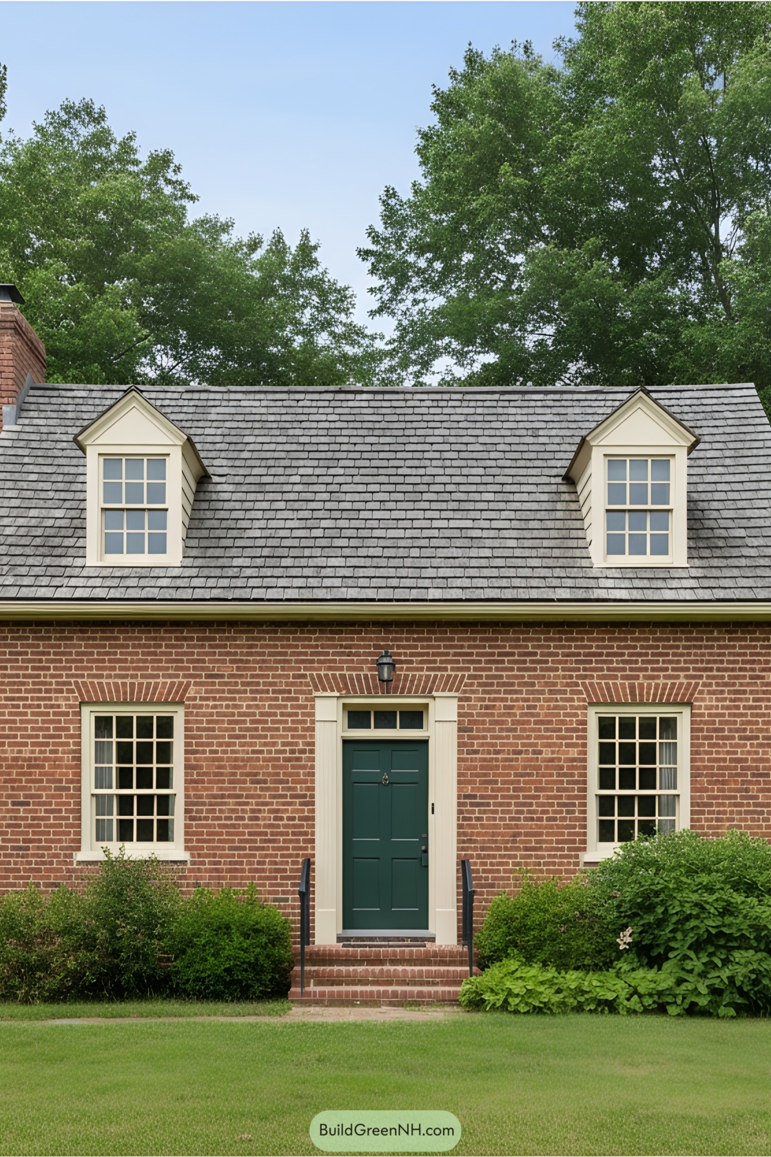 Quaint brick cottage with a slate roof