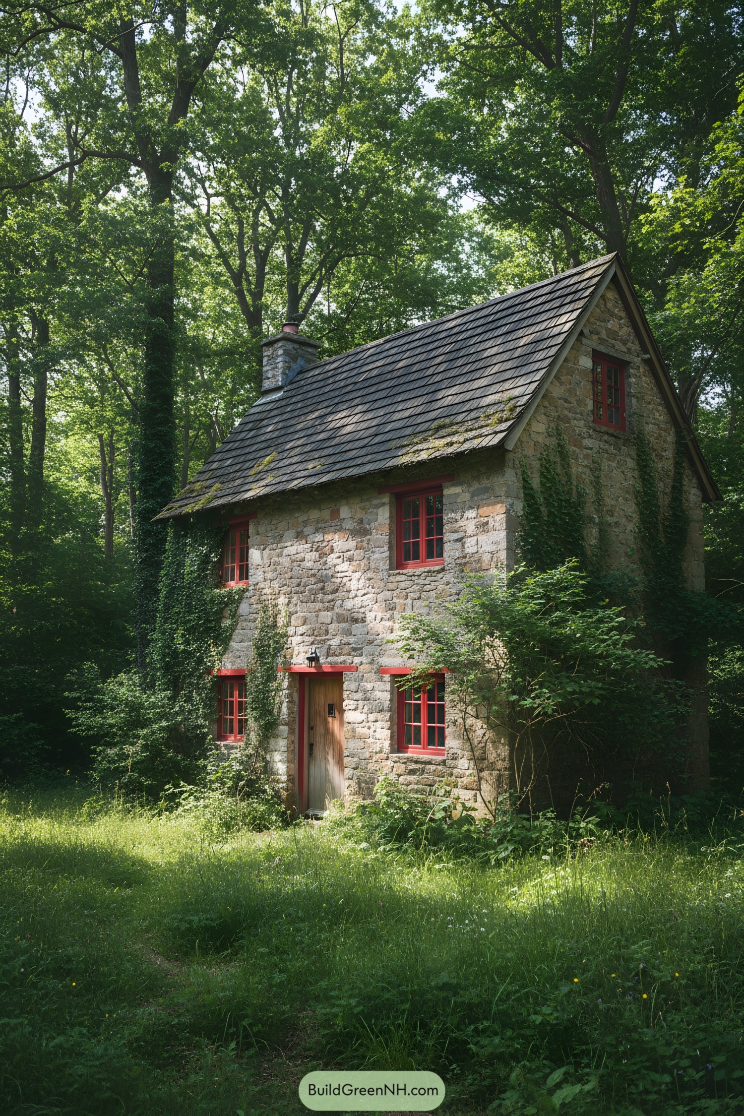 Charming stone cottage in a lush woodland setting