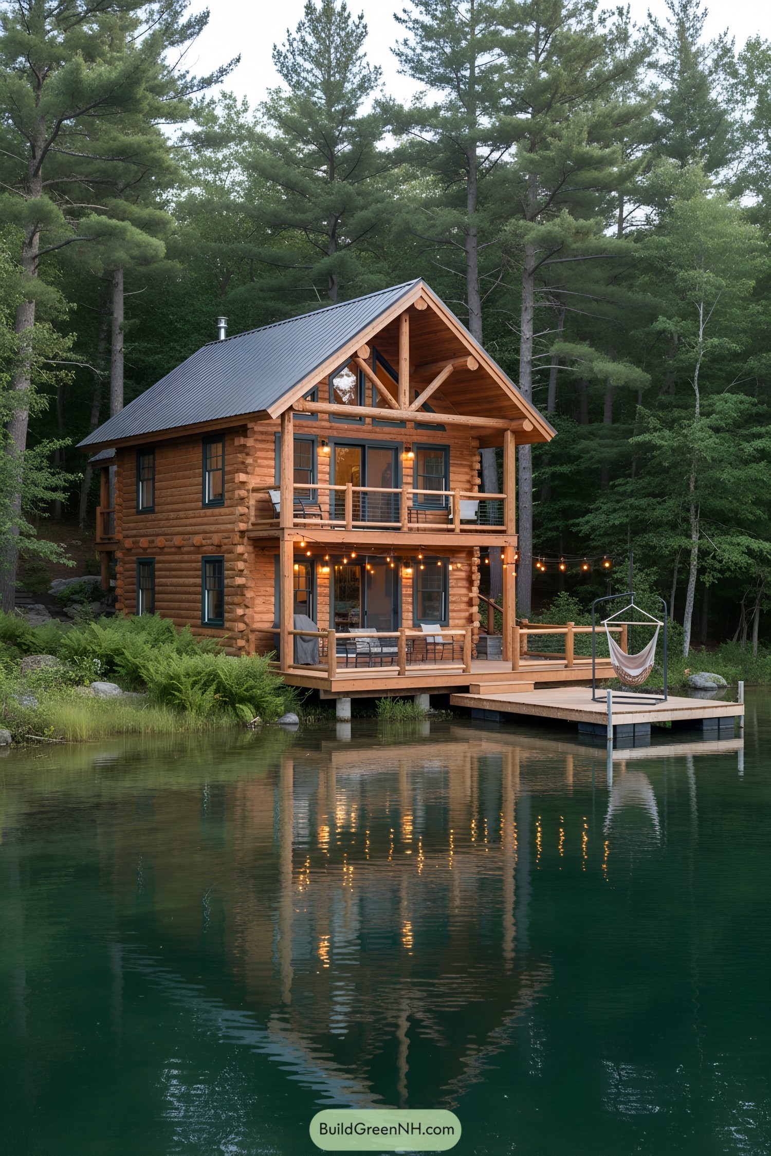 Cozy log cottage by a tranquil lake