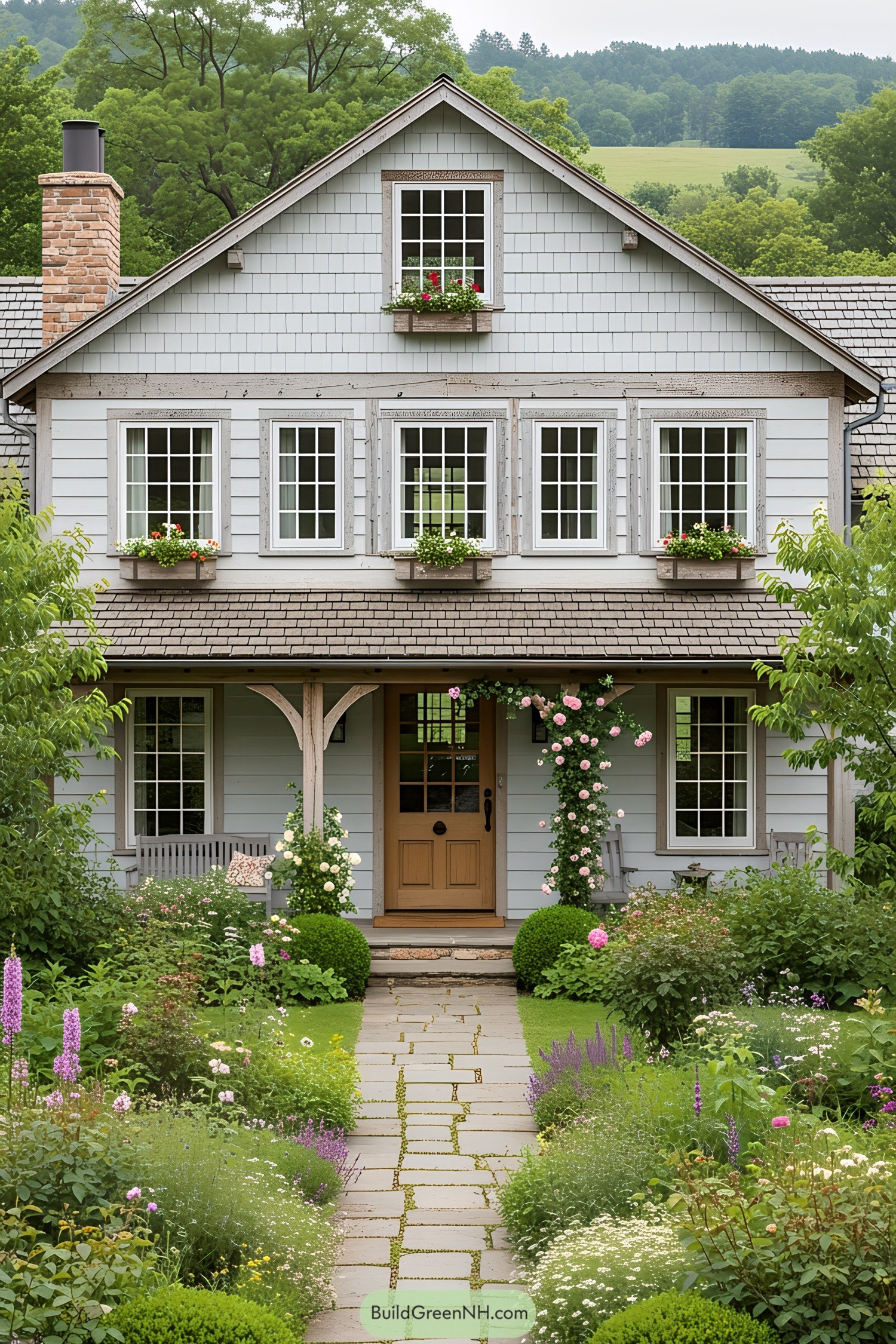Charming country home with blooming garden