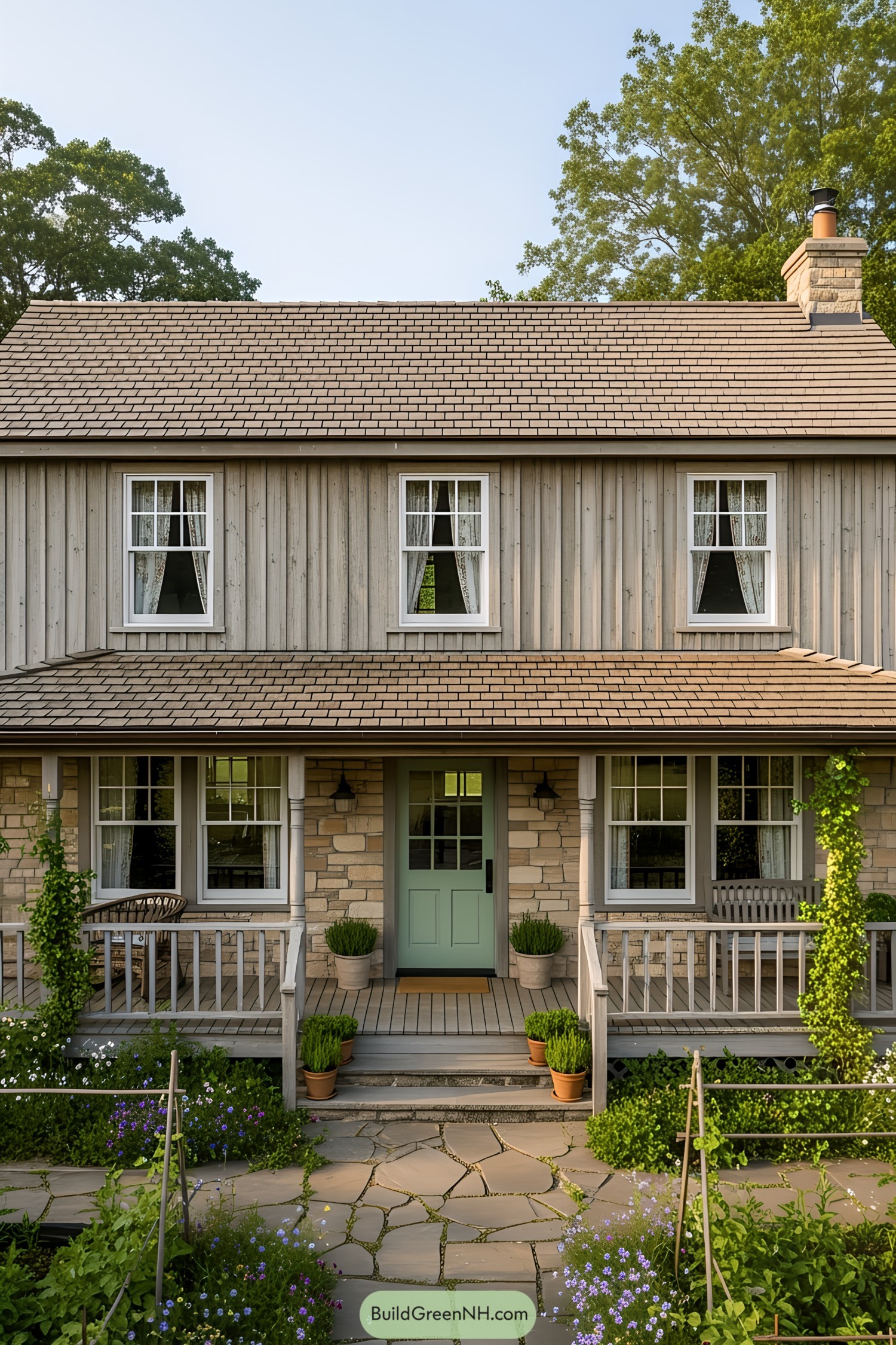 Charming cottage with shingles and wraparound porch