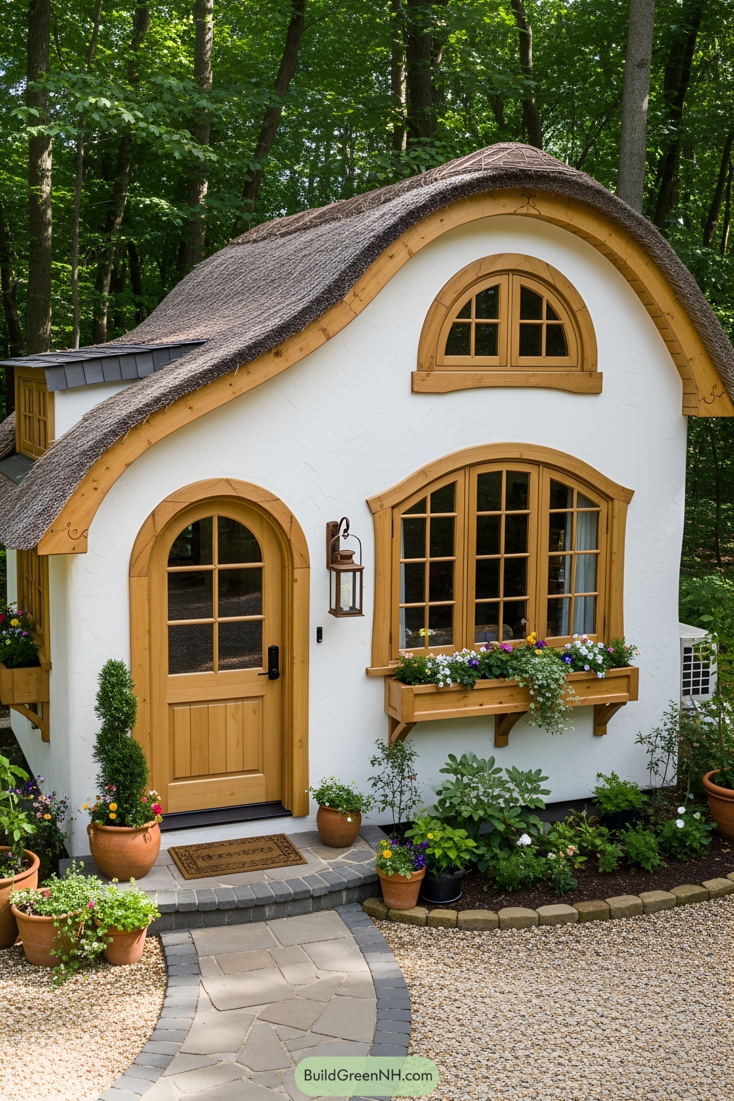 Charming tiny house with unique arched features