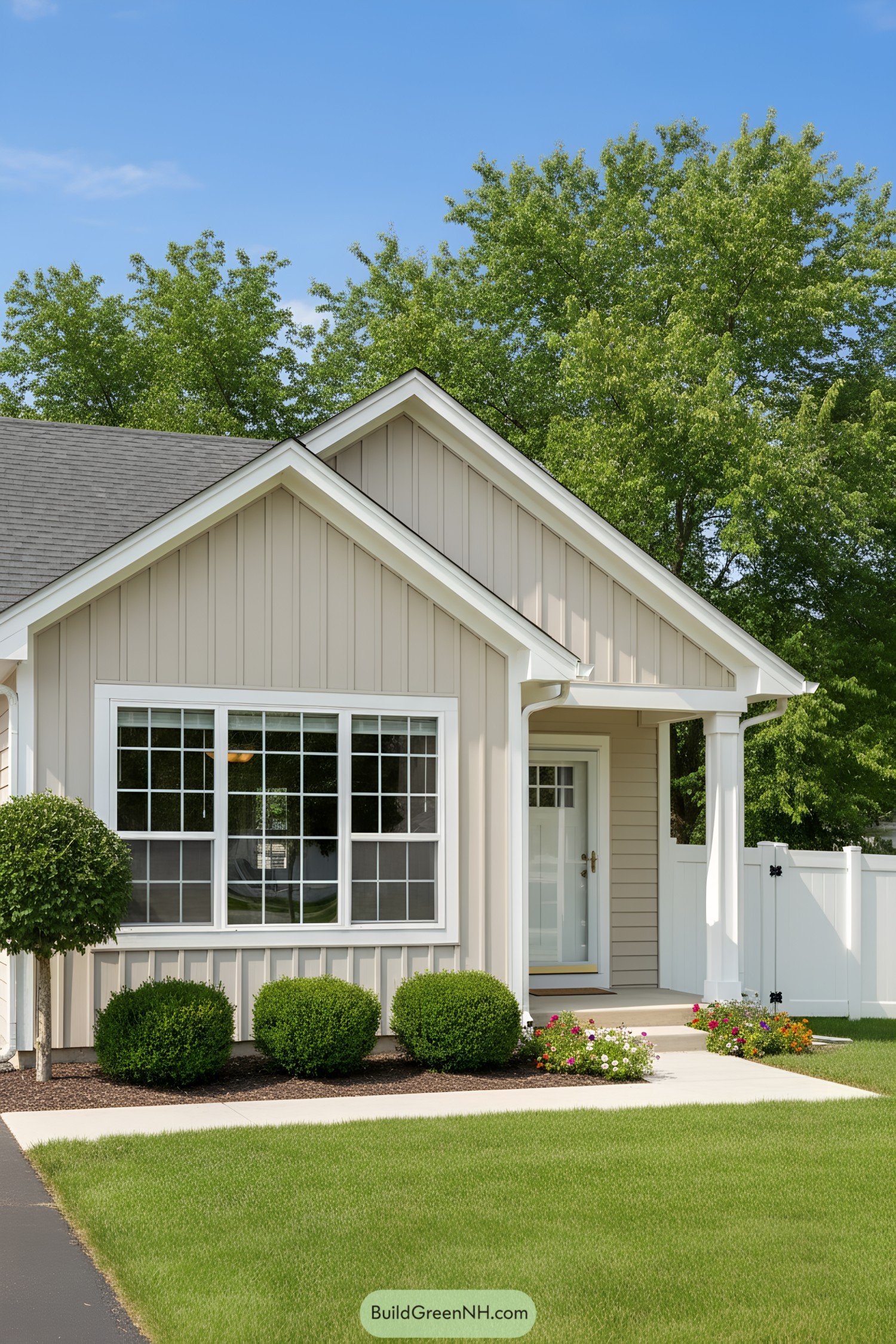 Cozy suburban house with a neat garden