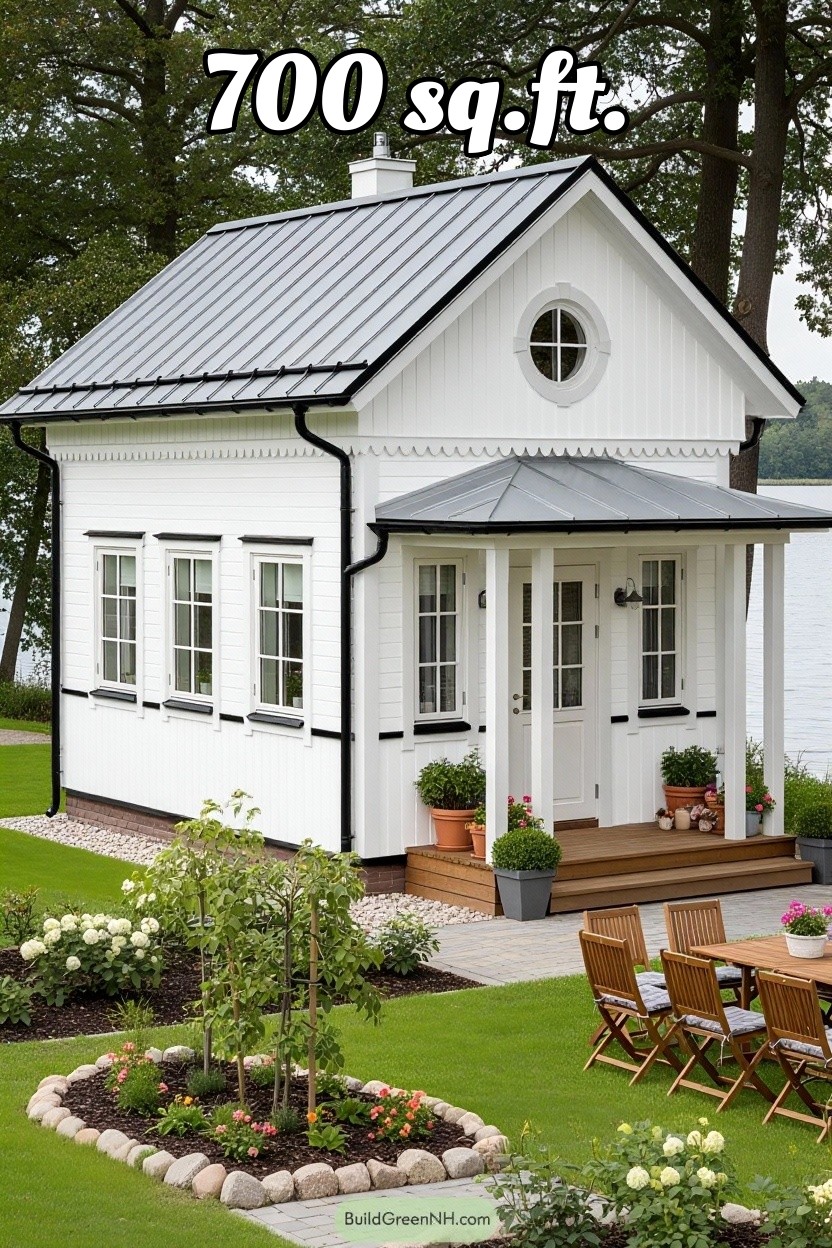 change house color to white with black trim