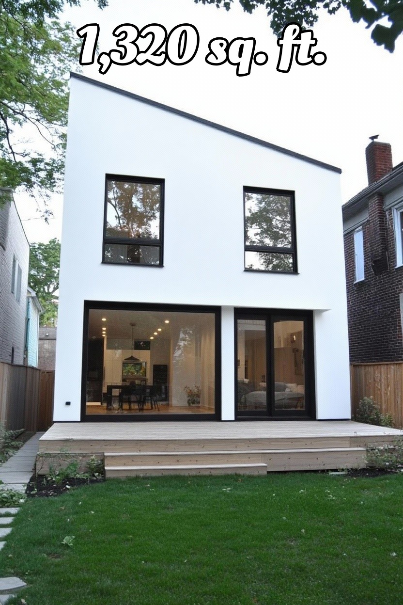 change house color to white with black trim