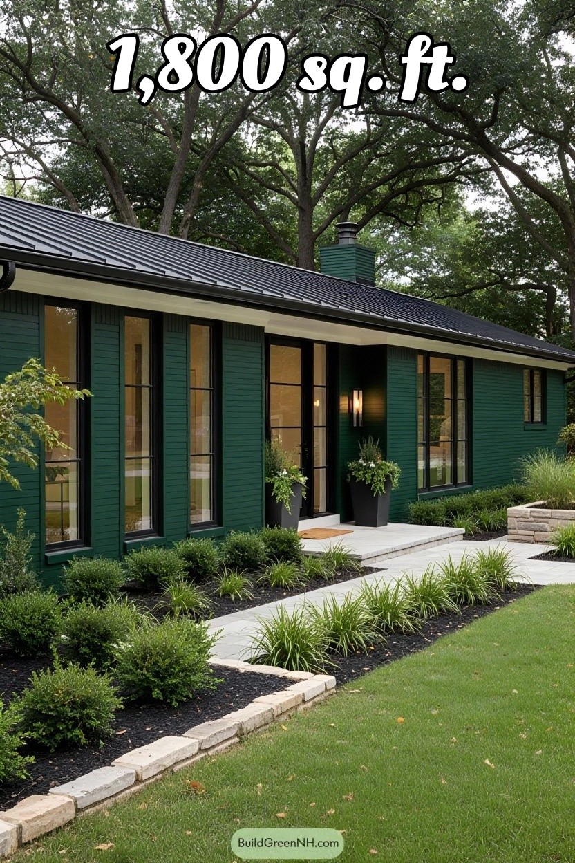 change house siding to forest green shiplap