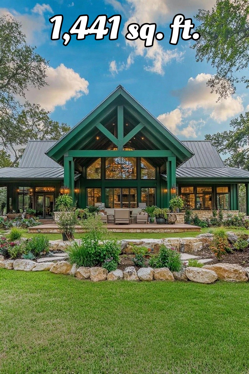 change house color to forest green