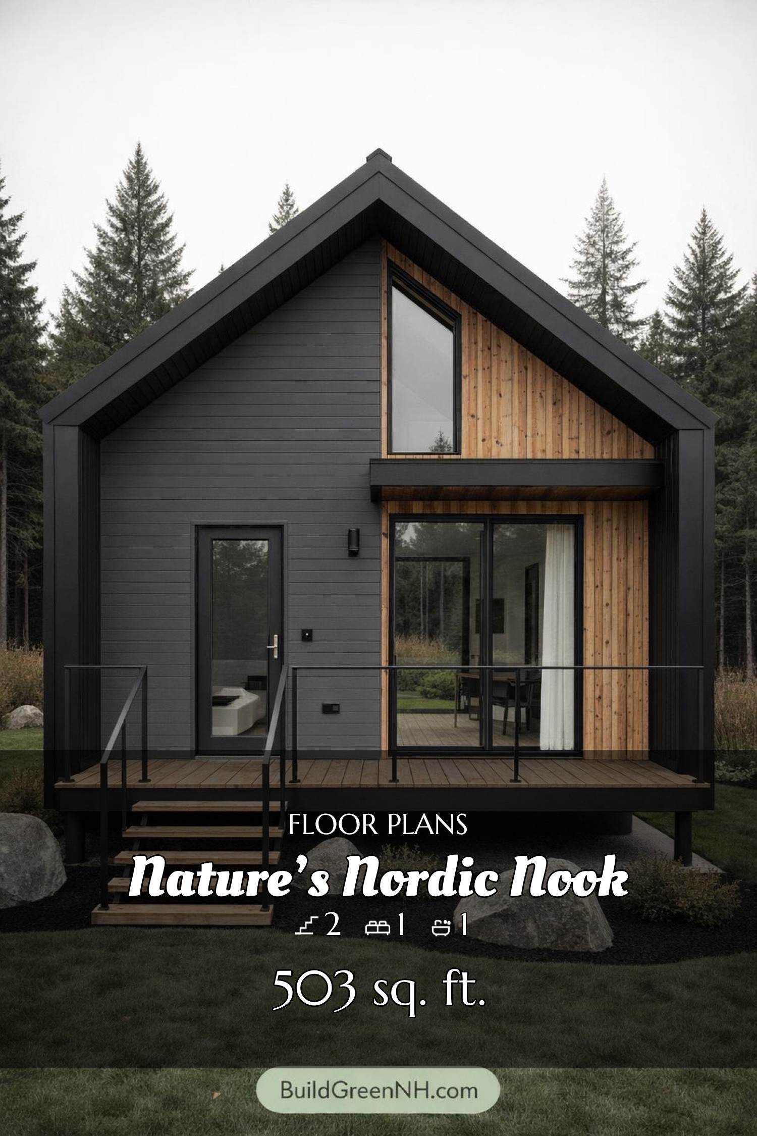 house siding grey and wood