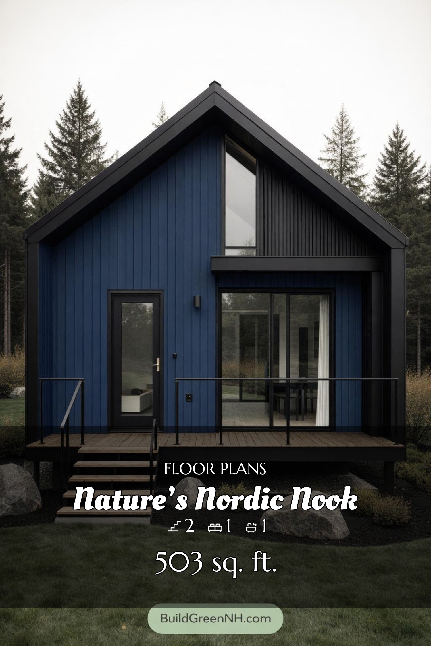 house siding deep blue color