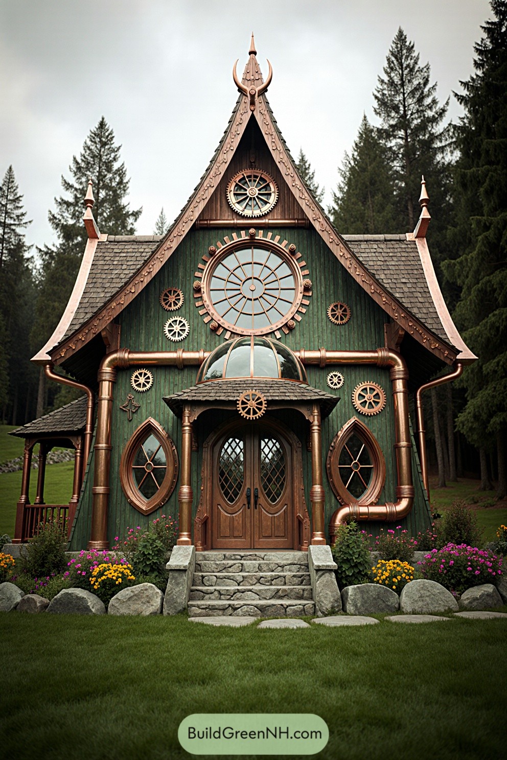 Fairytale-inspired cottage with copper details