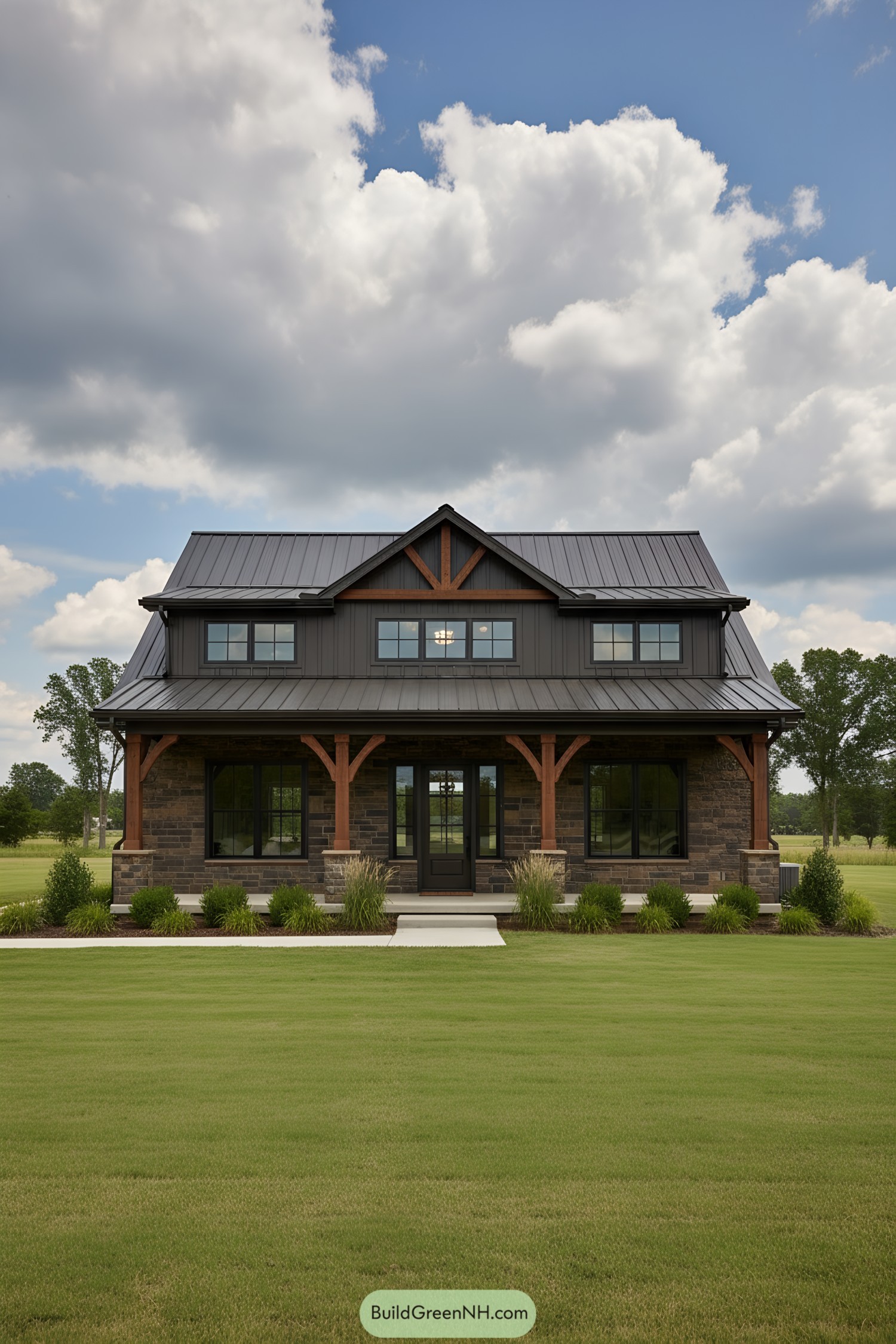 Elegant barndominium with a craftsman touch