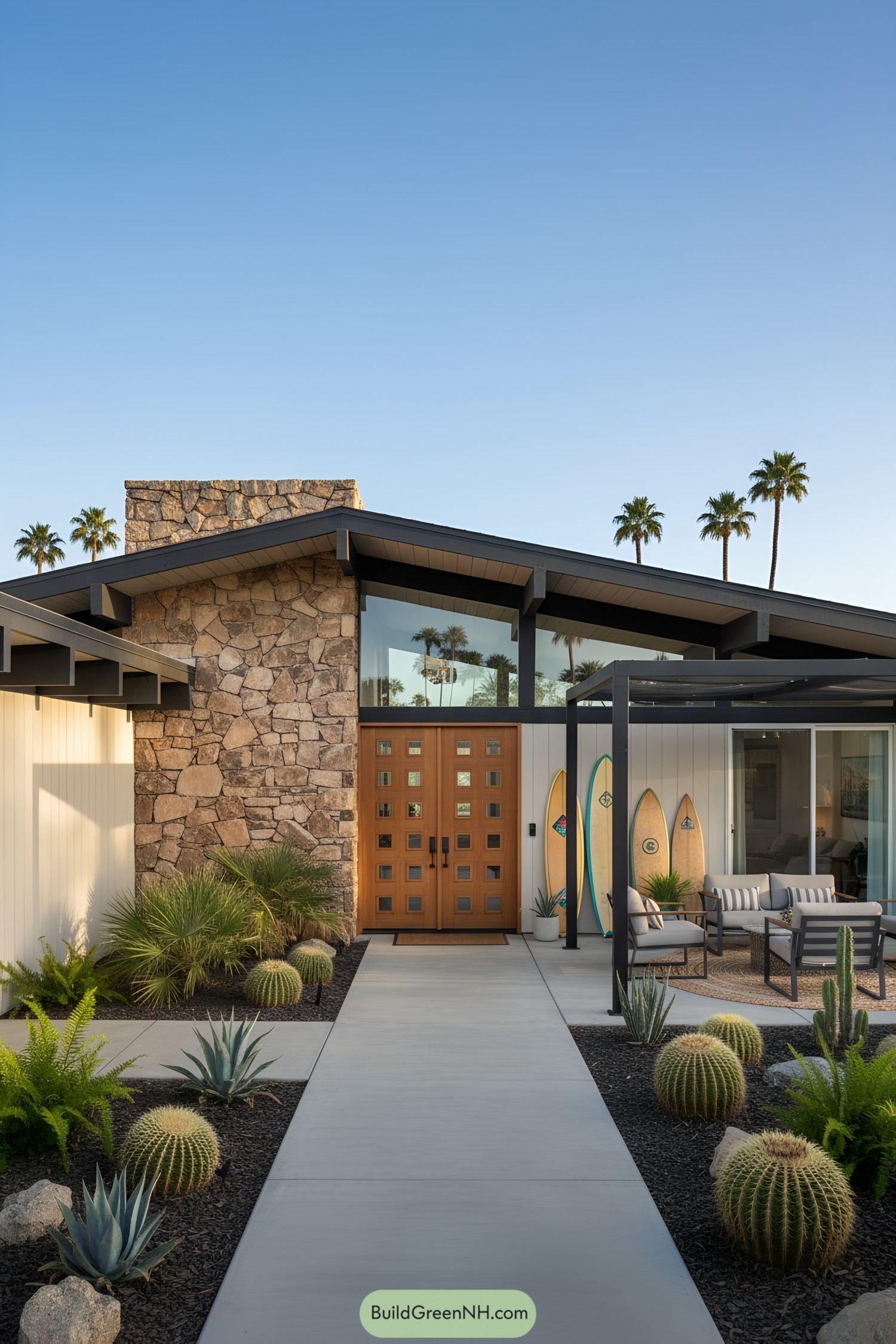 Mid-century modern home with a touch of desert charm