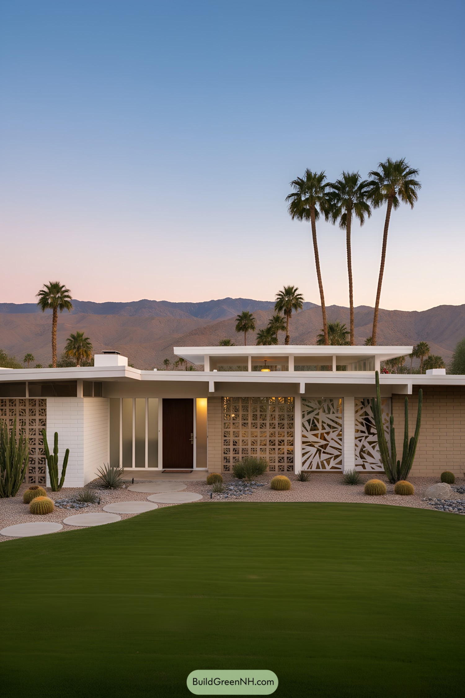 Chic mid-century modern home in a desert landscape