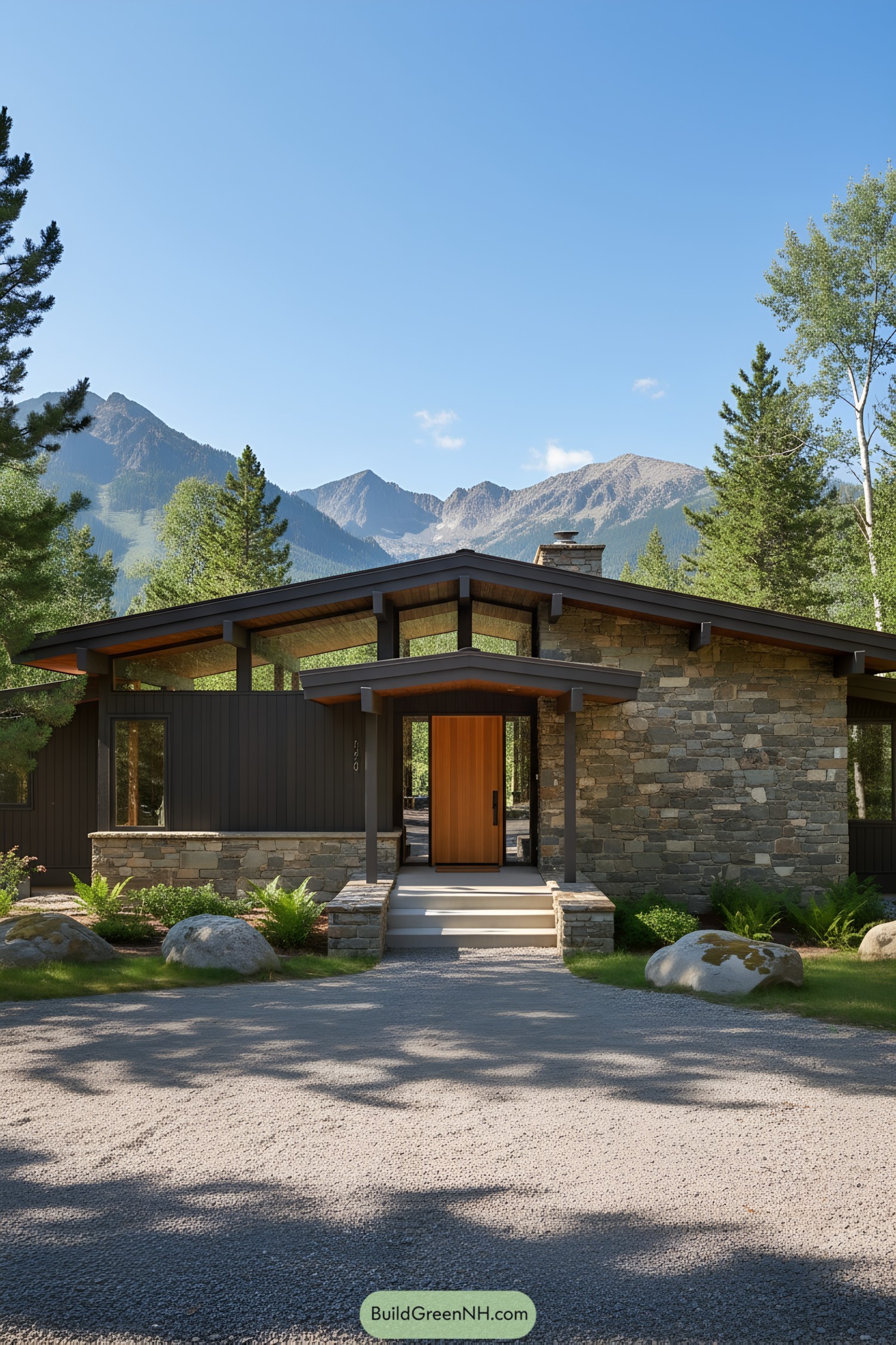 Stylish mid-century home in a mountain setting