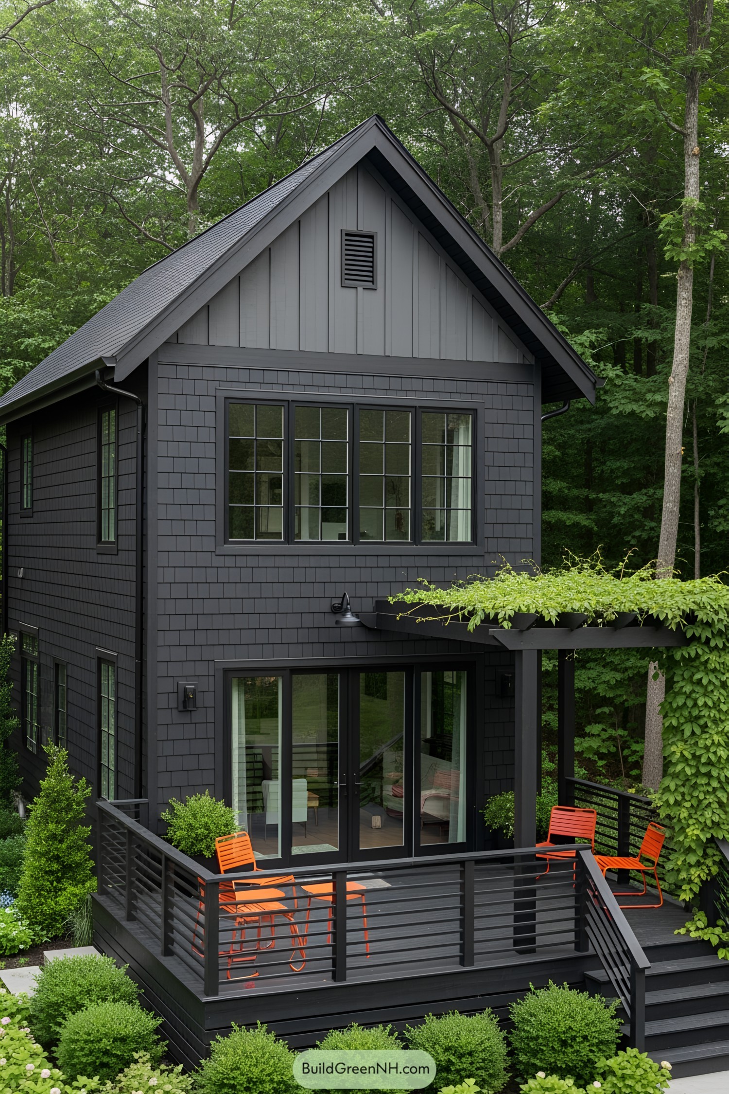 Cozy cottage with vibrant accents