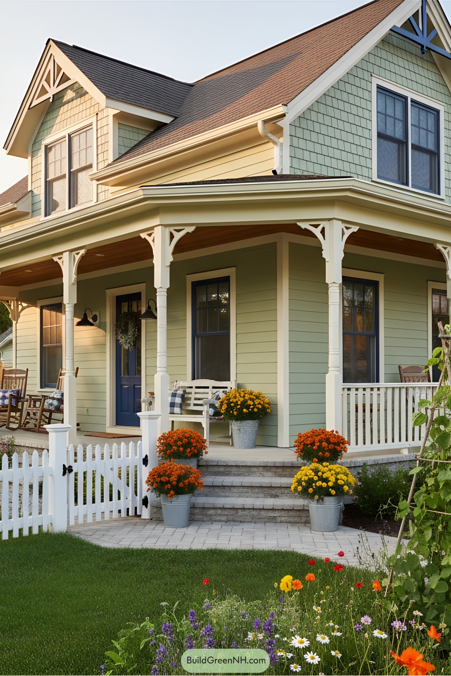 Cozy porch on a charming cottage