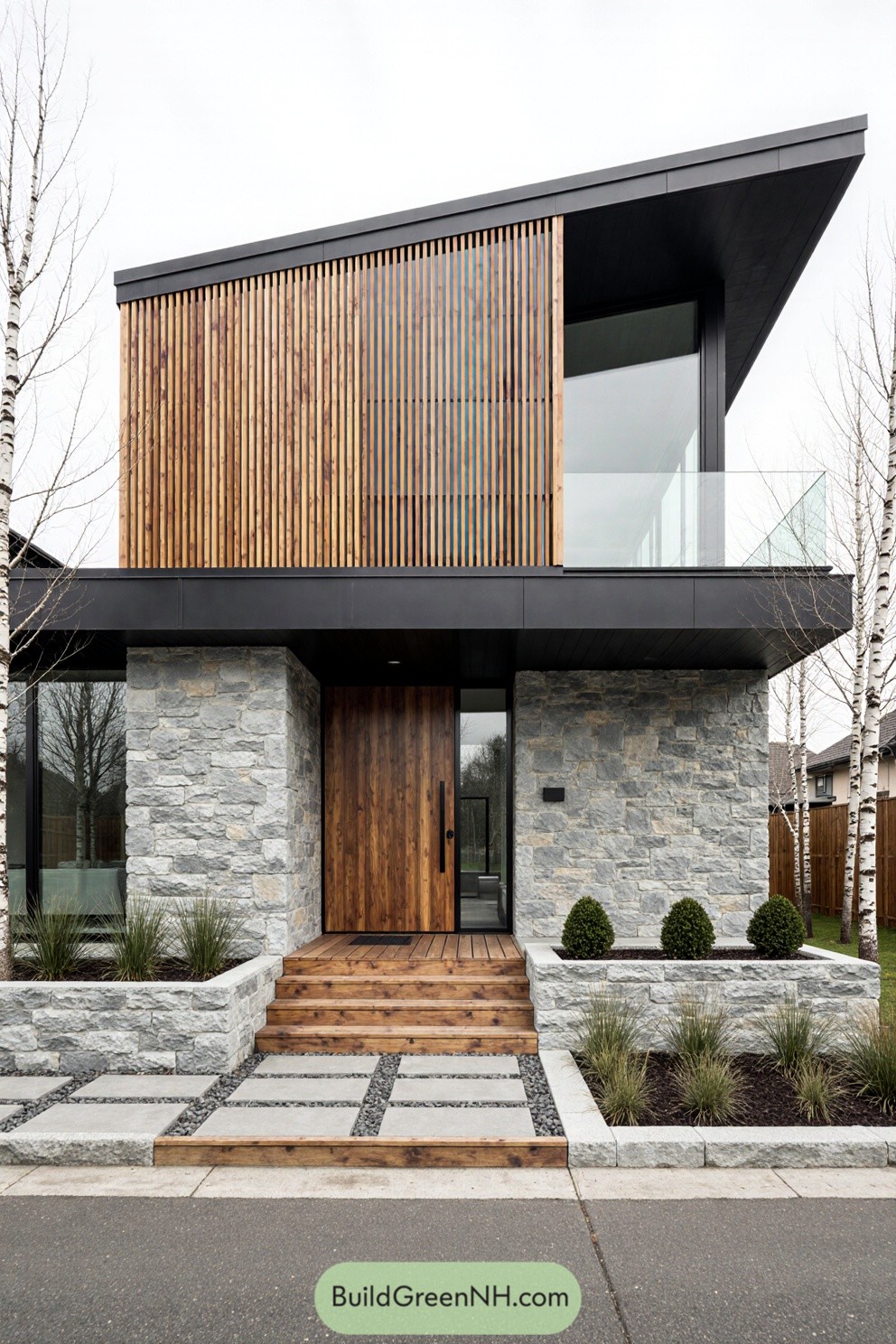 23 Modern Houses With Timber Slat Cladding And Stone That Rock