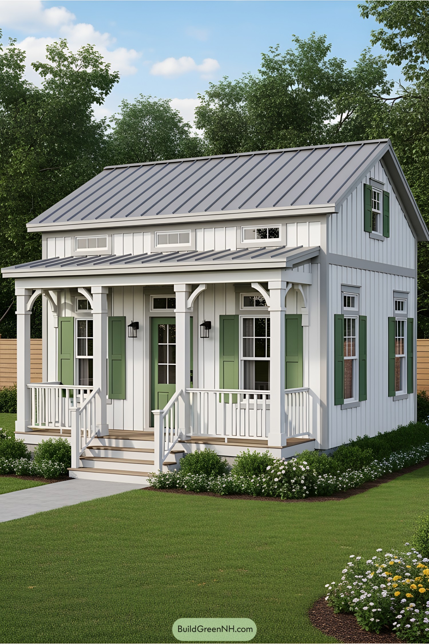 Cozy cottage with a welcoming porch