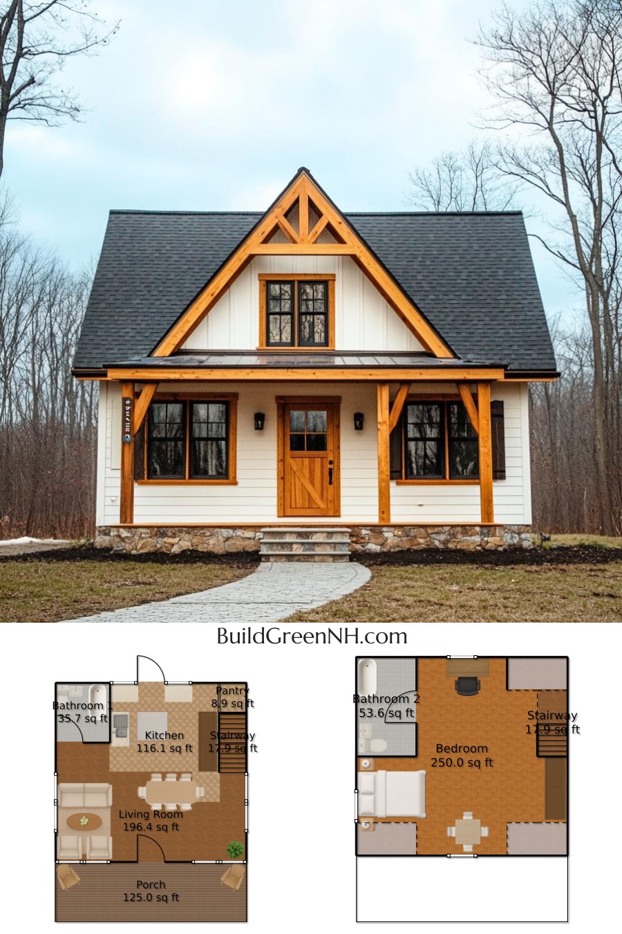 Tiny Woodland Gem of Whimsy: Small Cottage Floor Plans