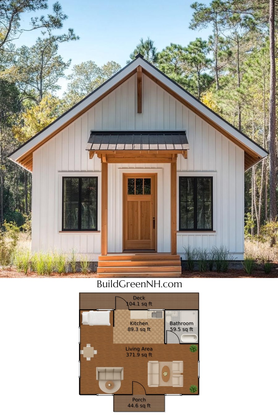 Quaint Hideaway in the Pines: Small Cottage Floor Plans