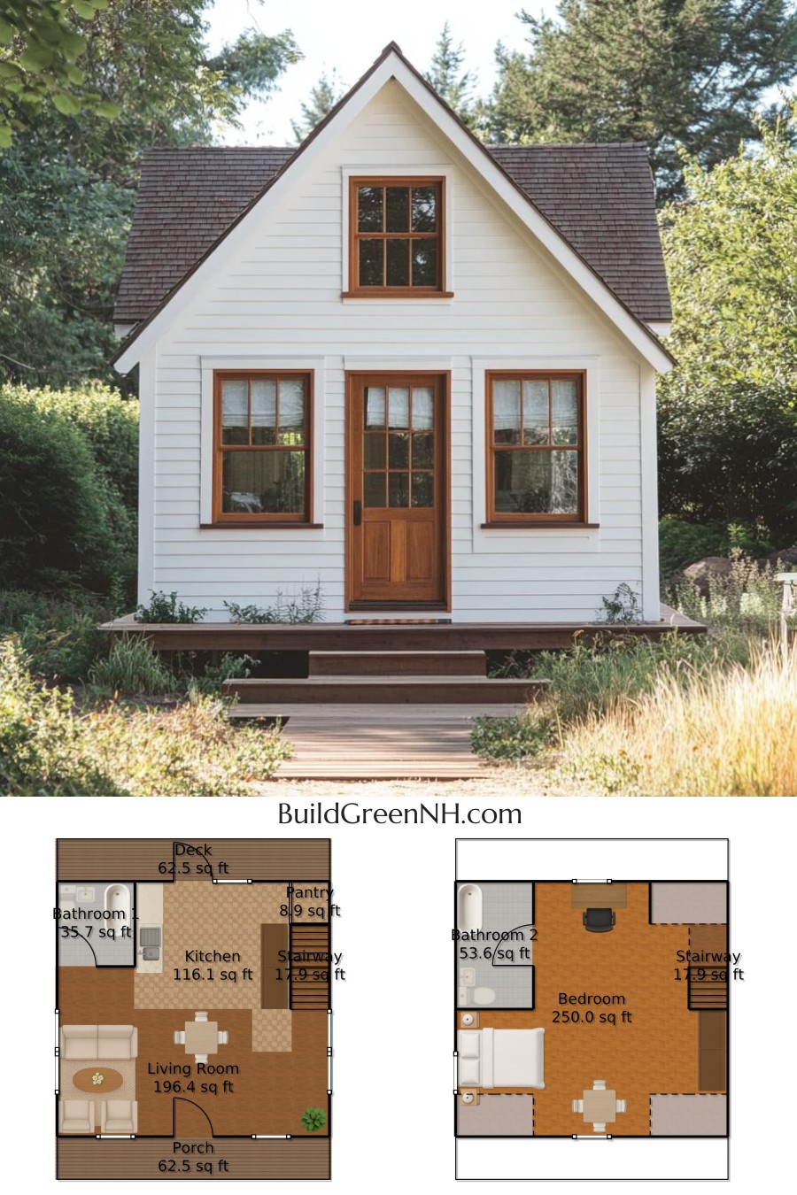 Adorable Bungalow in the Woods: Small Cottage Floor Plans