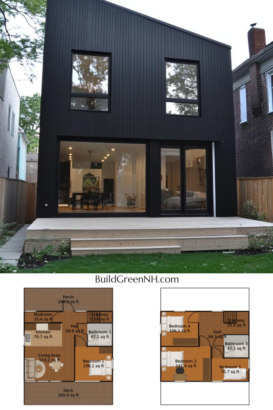Modern Shadow Haven: Small Cottage Floor Plans