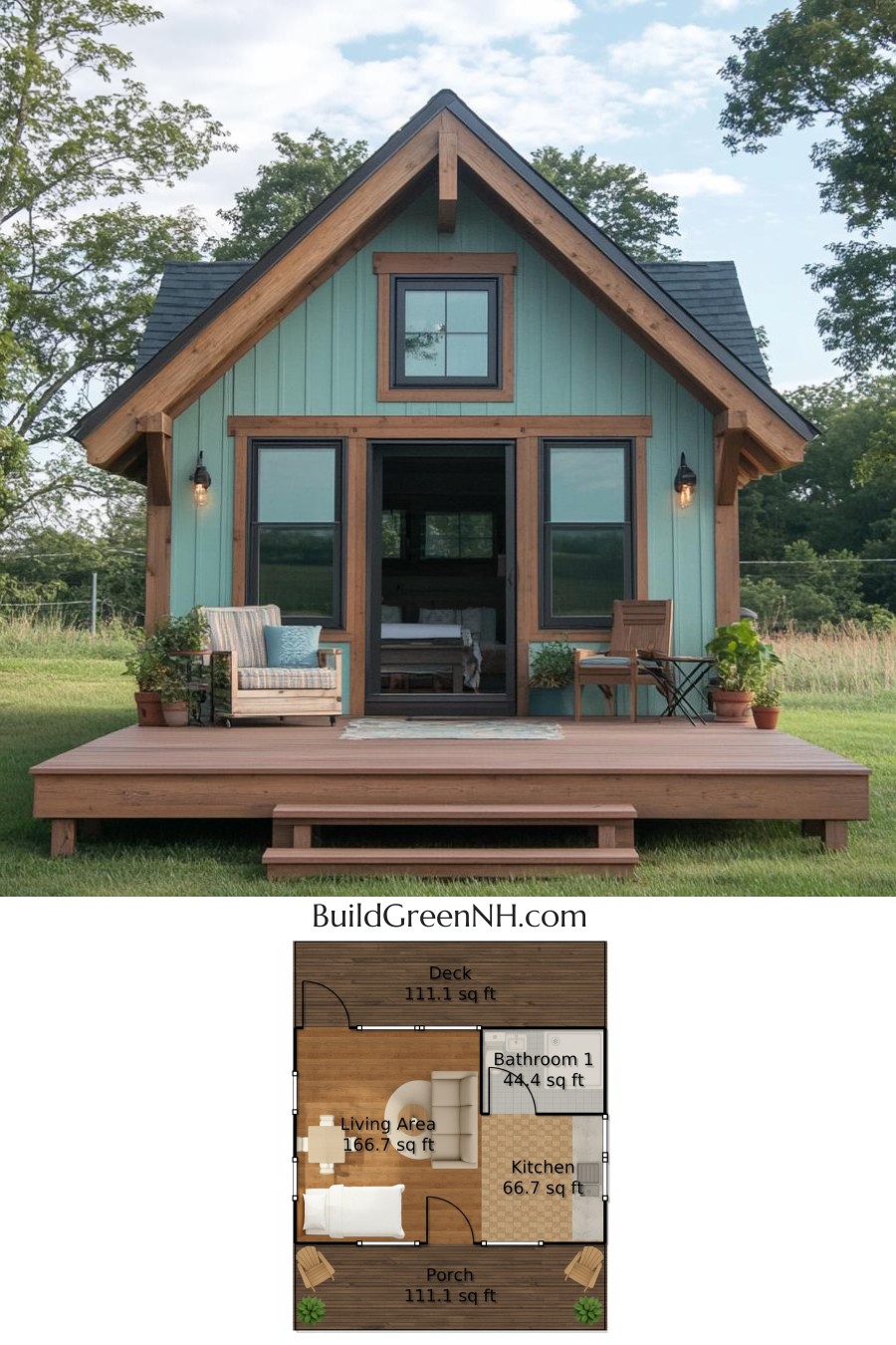 Aqua Haven Amidst Verdant Dreams: Tiny Cottage Plans
