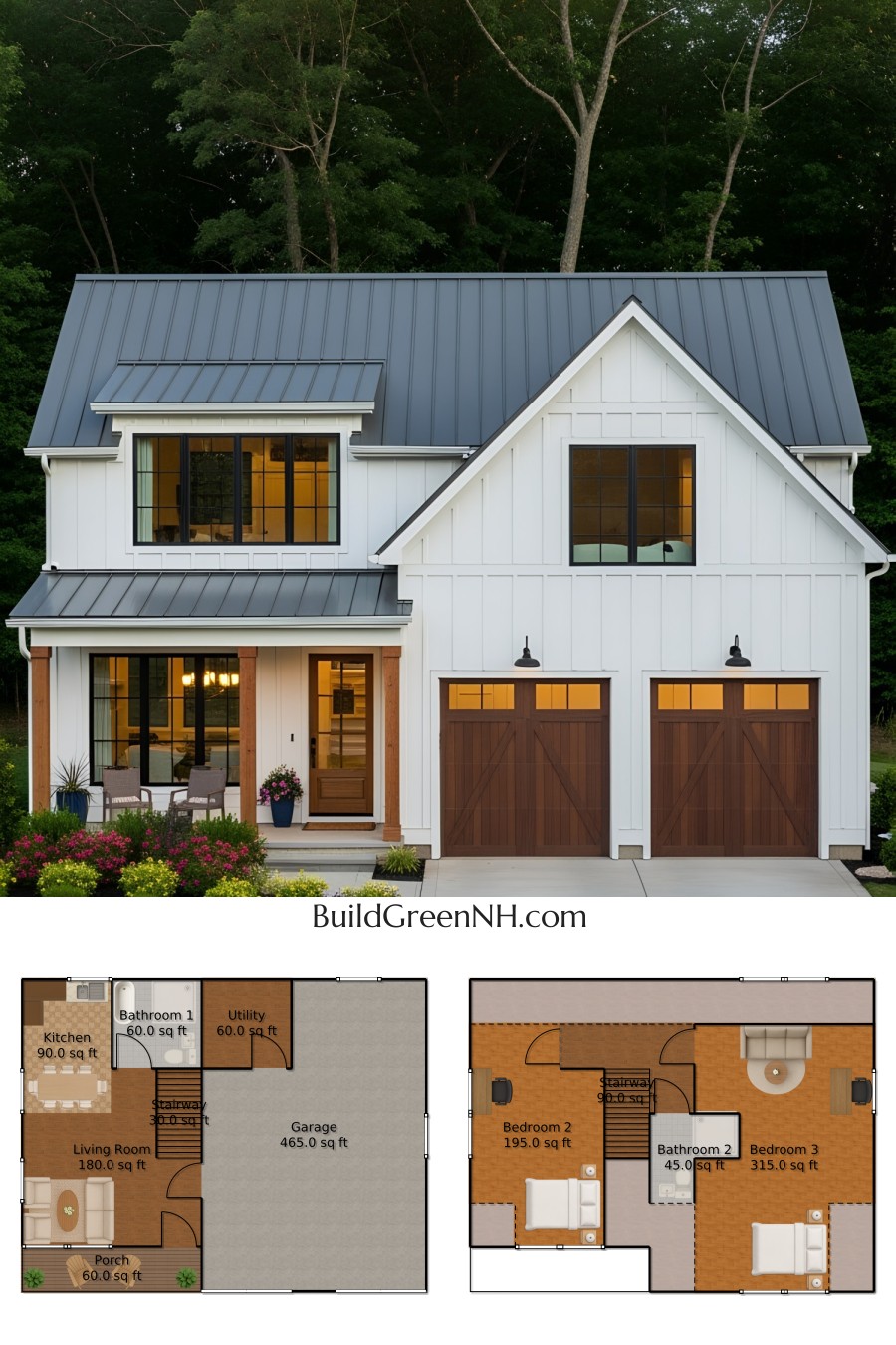 Whimsical Steel Roof Wonder: Small Farmhouse Plans