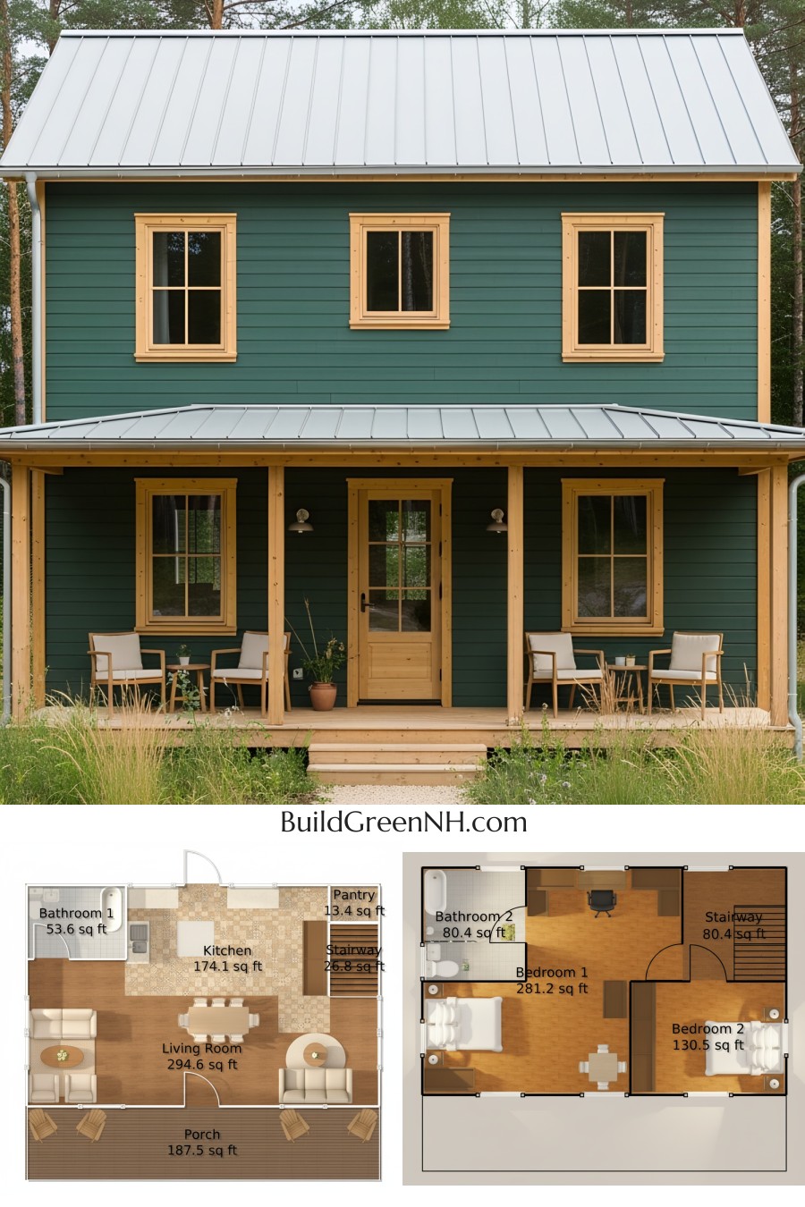 Green Acres Bungalow Bliss: Small Farmhouse Plans