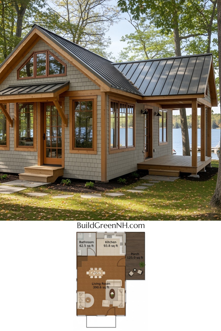 Tranquil Timber Haven with Lakeview Floor Plan