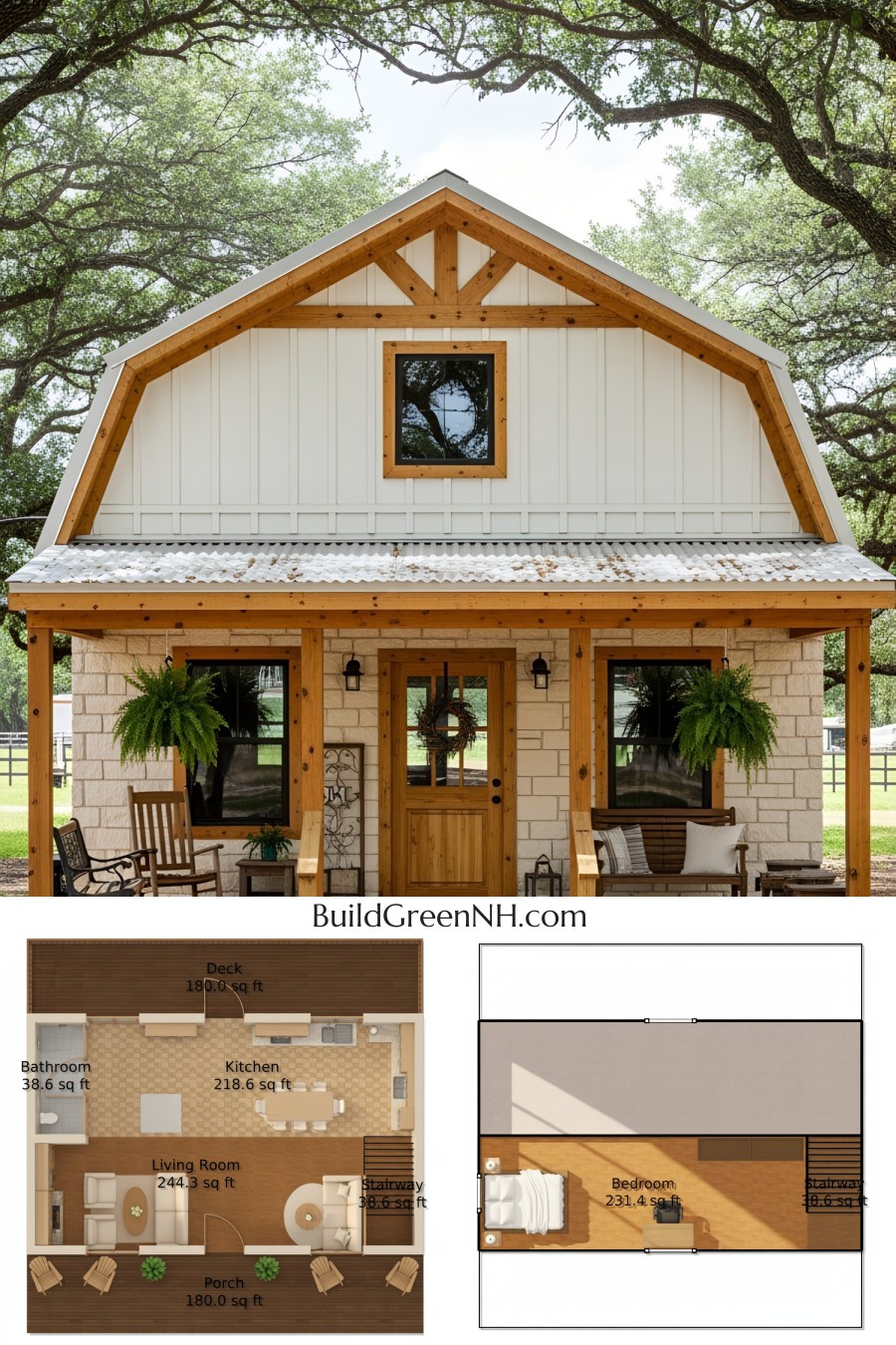 Rustic Retreat Hideaway: Small House Floor Plans