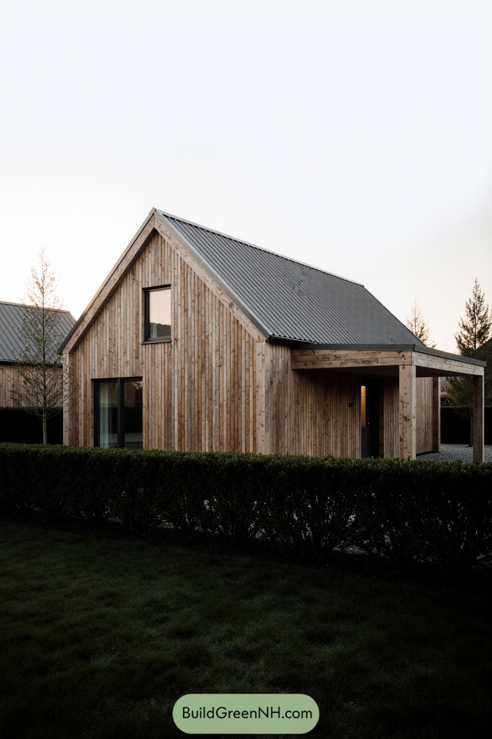 Charming wooden cabin with modern design