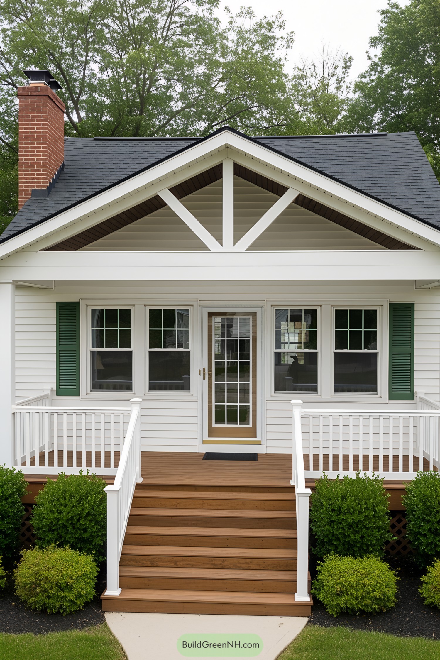 Inviting small porch with a classic charm