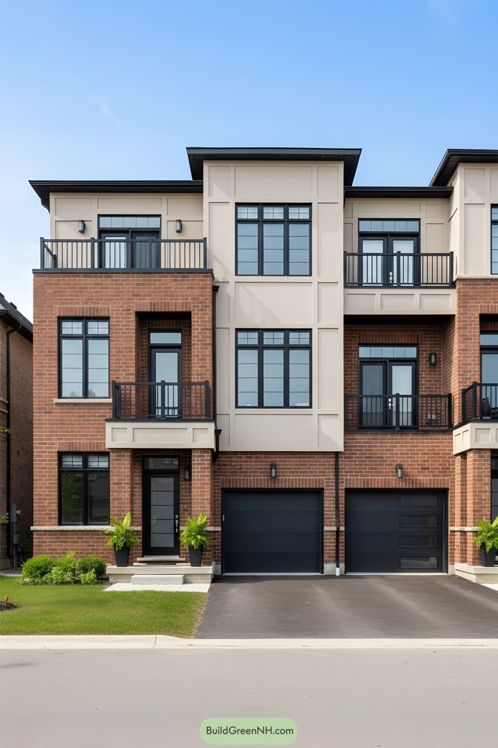 Elegant Townhouse Green Roof Design Reference: 17 Suburban Townhouses That Will Make You Smile