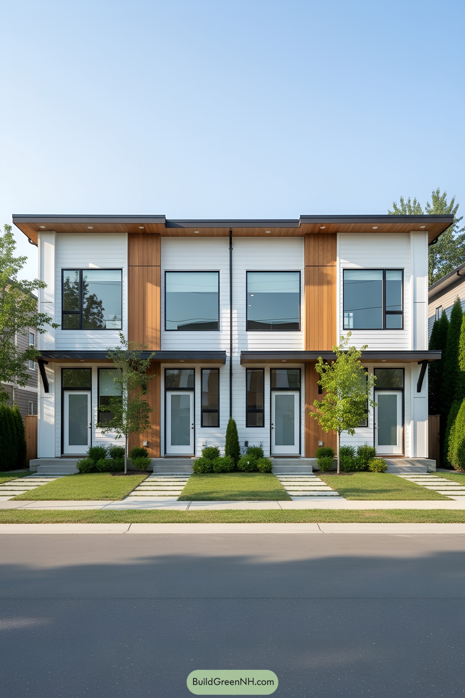 Contemporary townhouses with sleek design