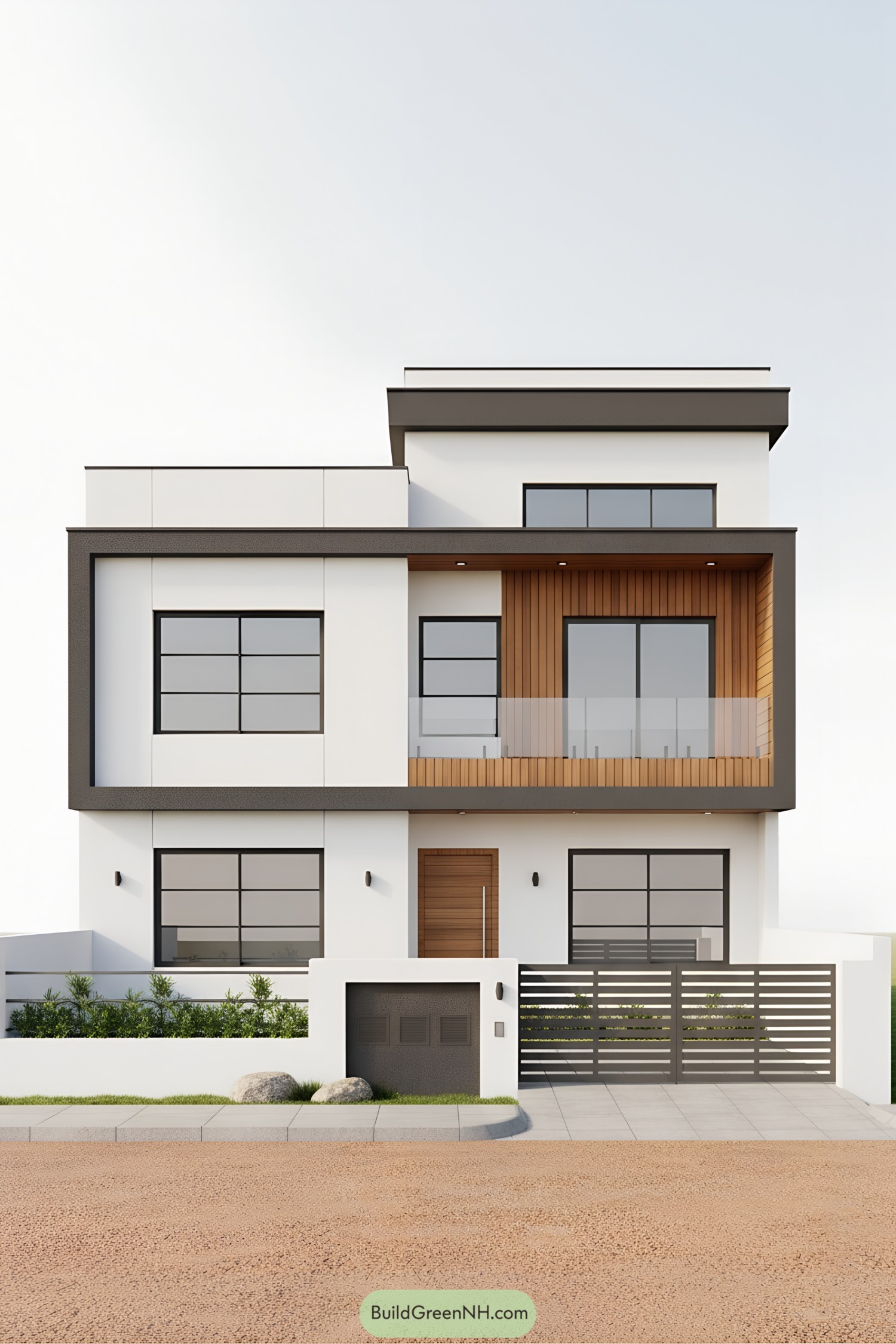 Modern duplex with sleek design