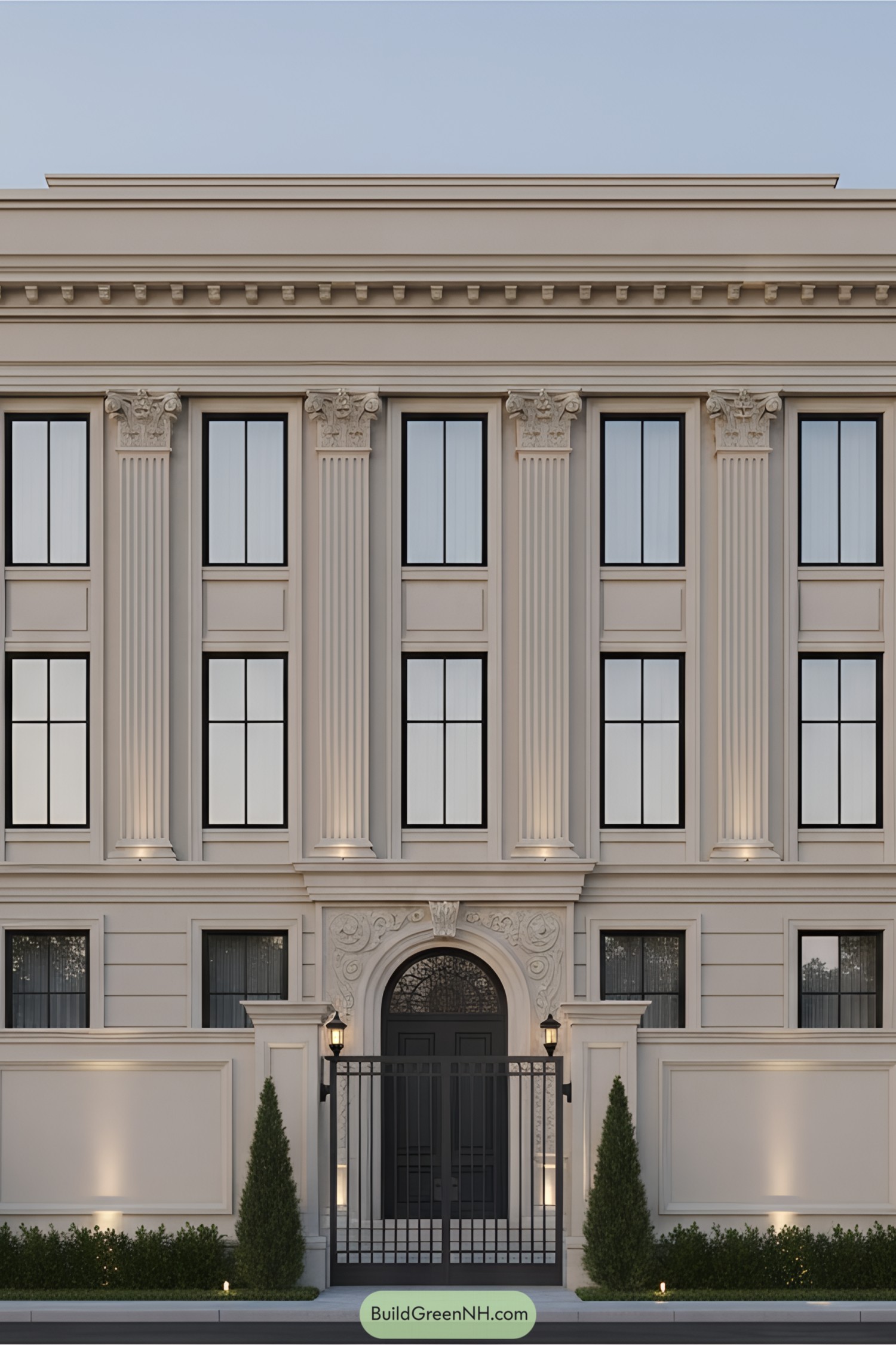 Elegant neoclassical building with tall columns
