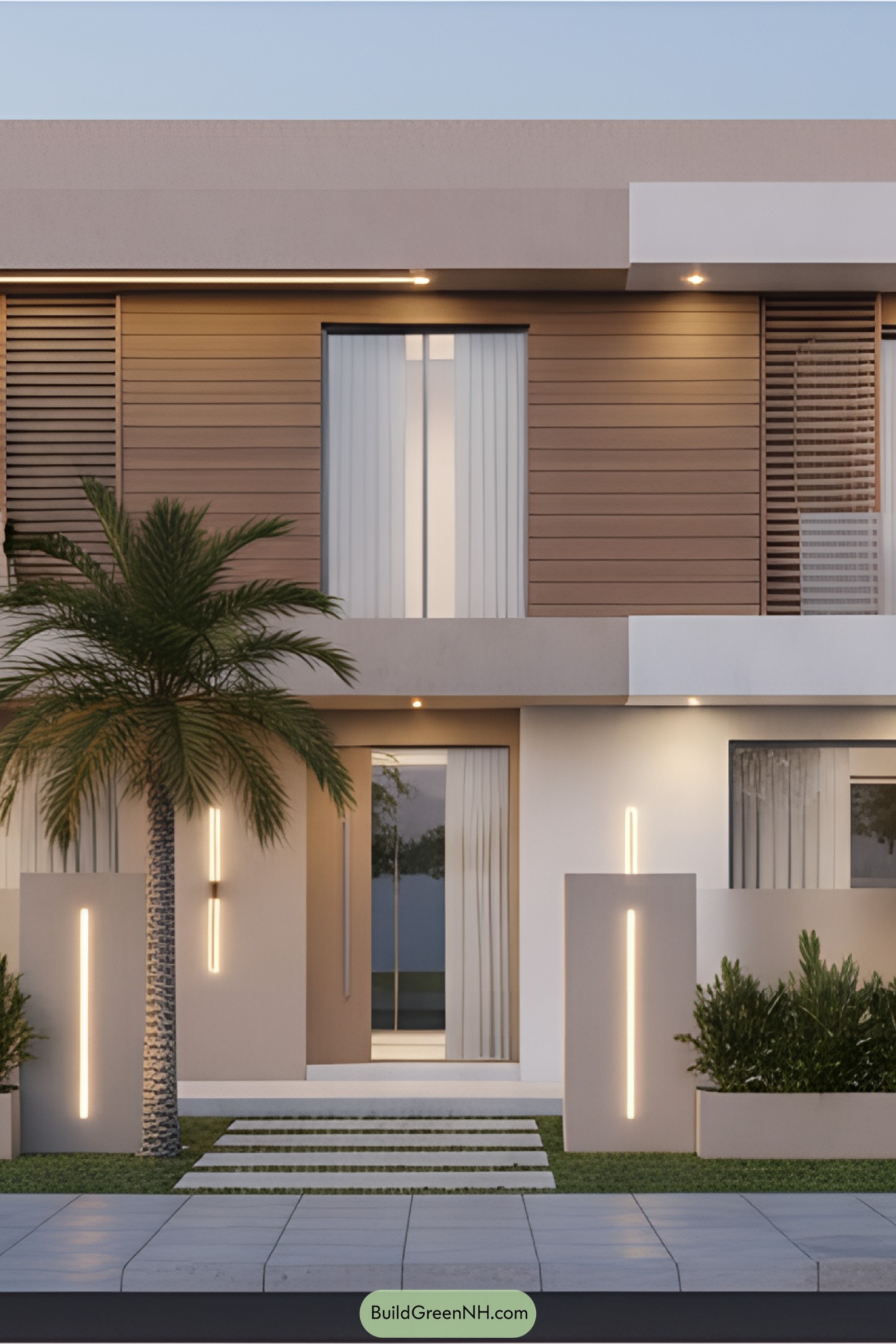 Contemporary villa design with sleek lines