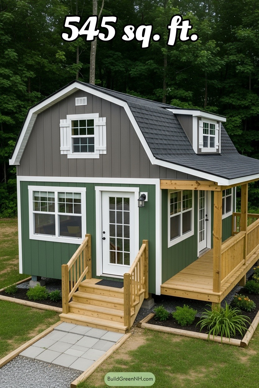 change house siding to forest green and grey