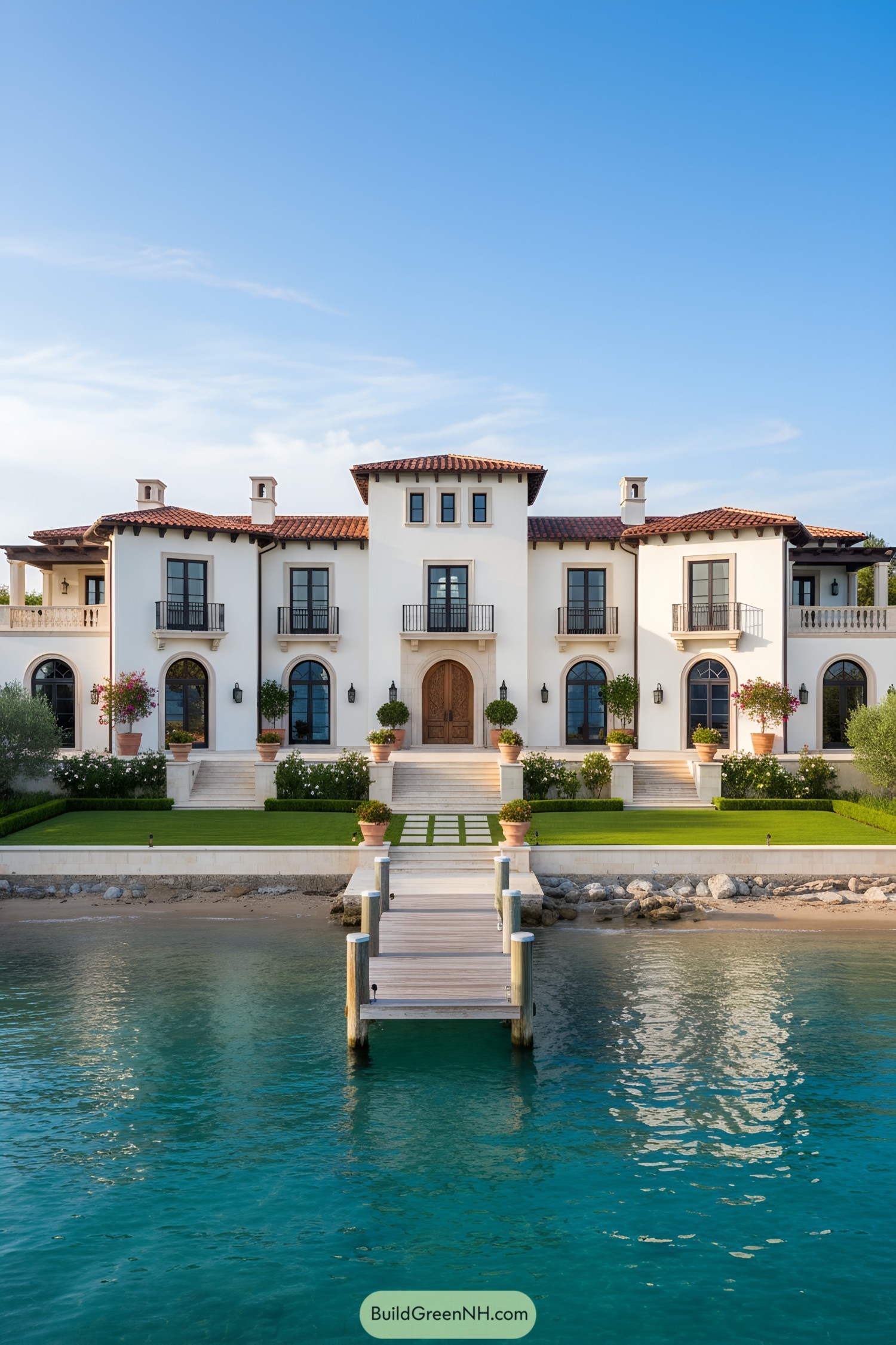 Luxurious Mediterranean mansion by the water