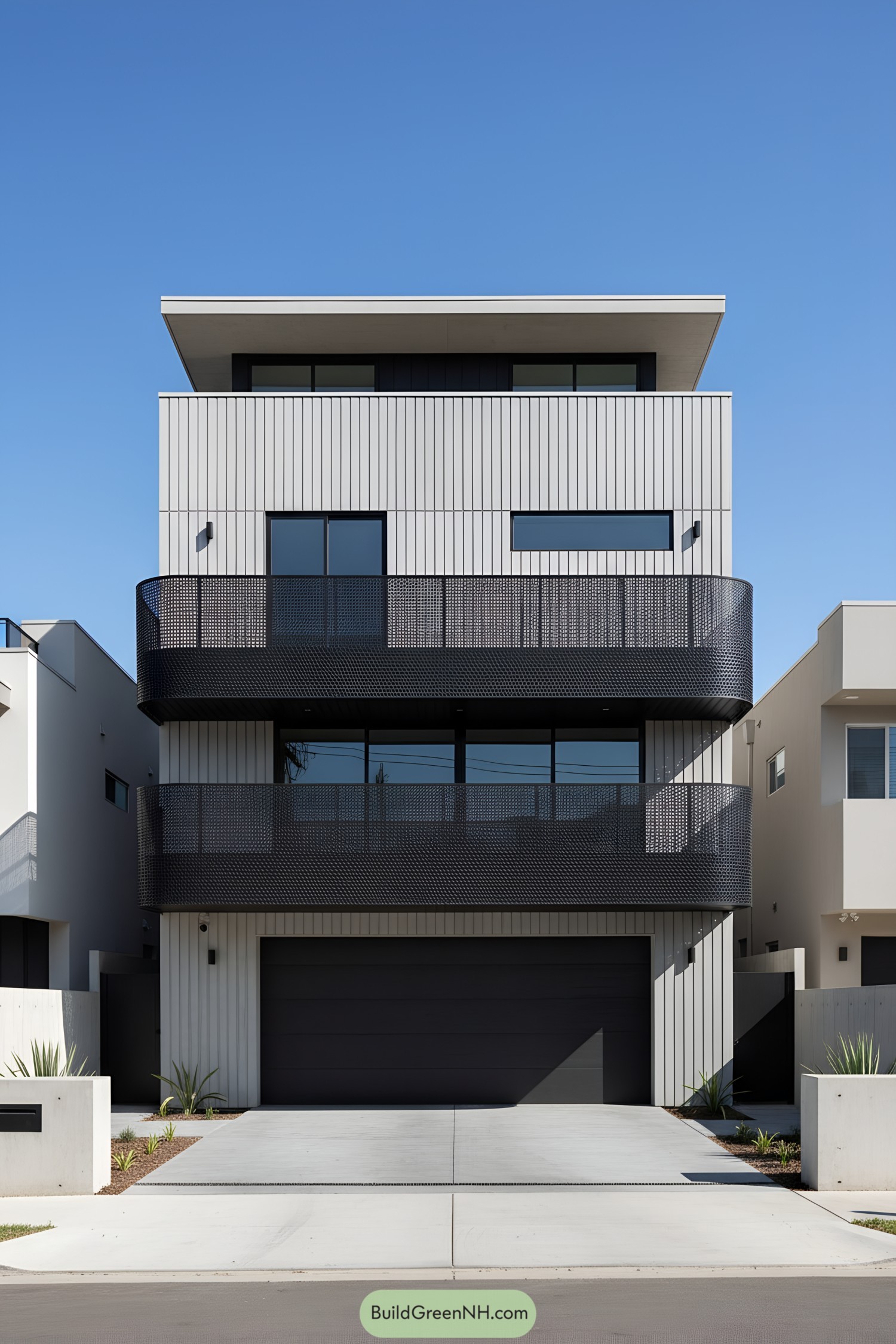 Modern concrete house with sleek design