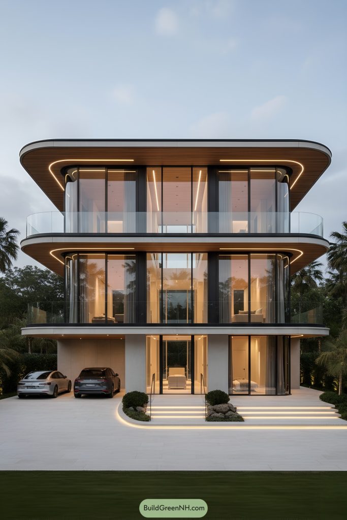 A closer look at Curved Glass Wall Interior Design