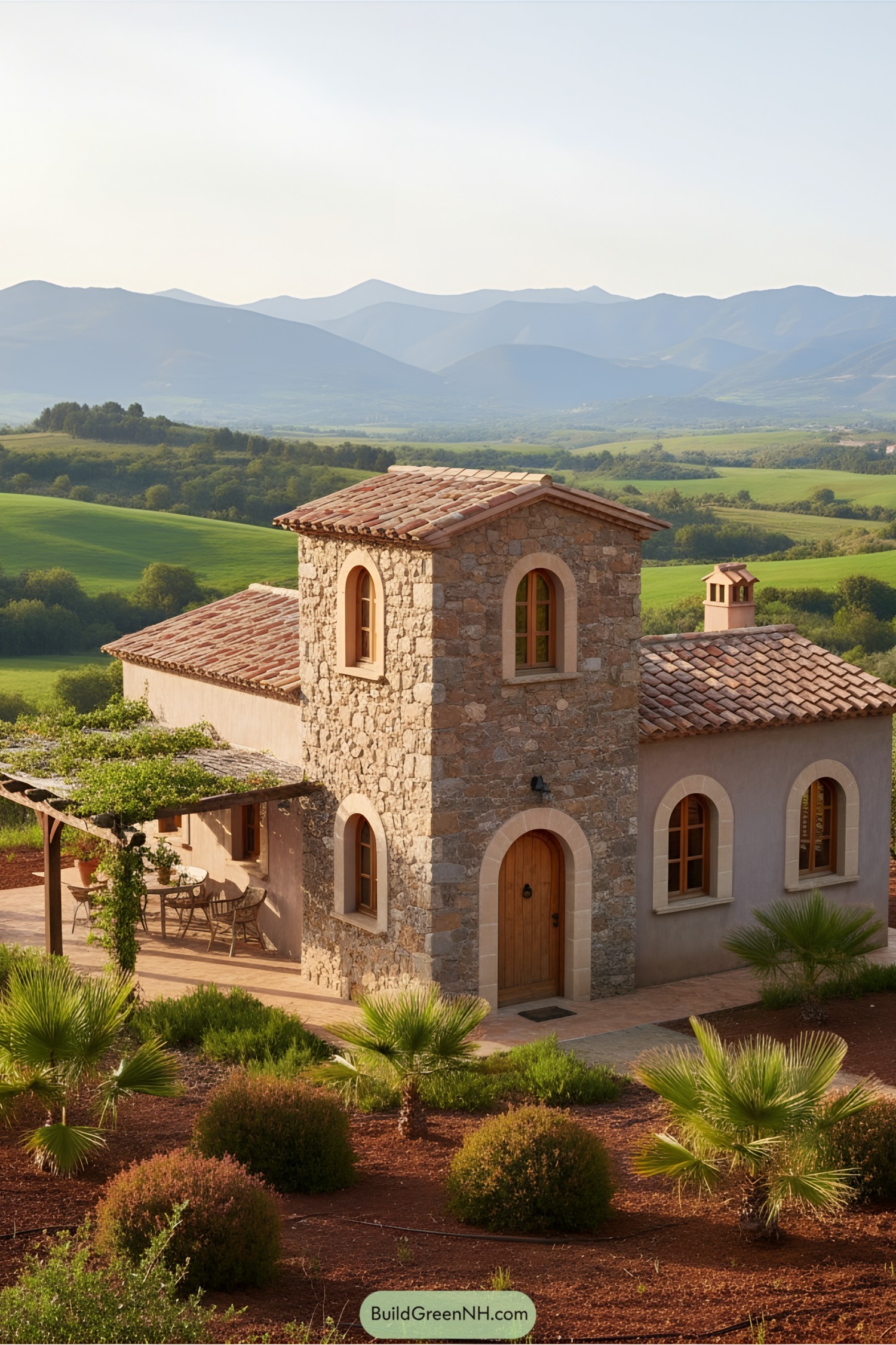 Rustic Mediterranean house with panoramic views