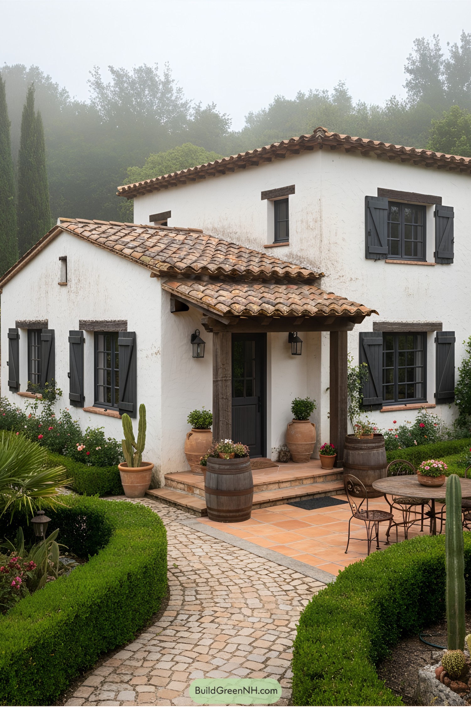 Cozy Mediterranean cottage with terracotta roof