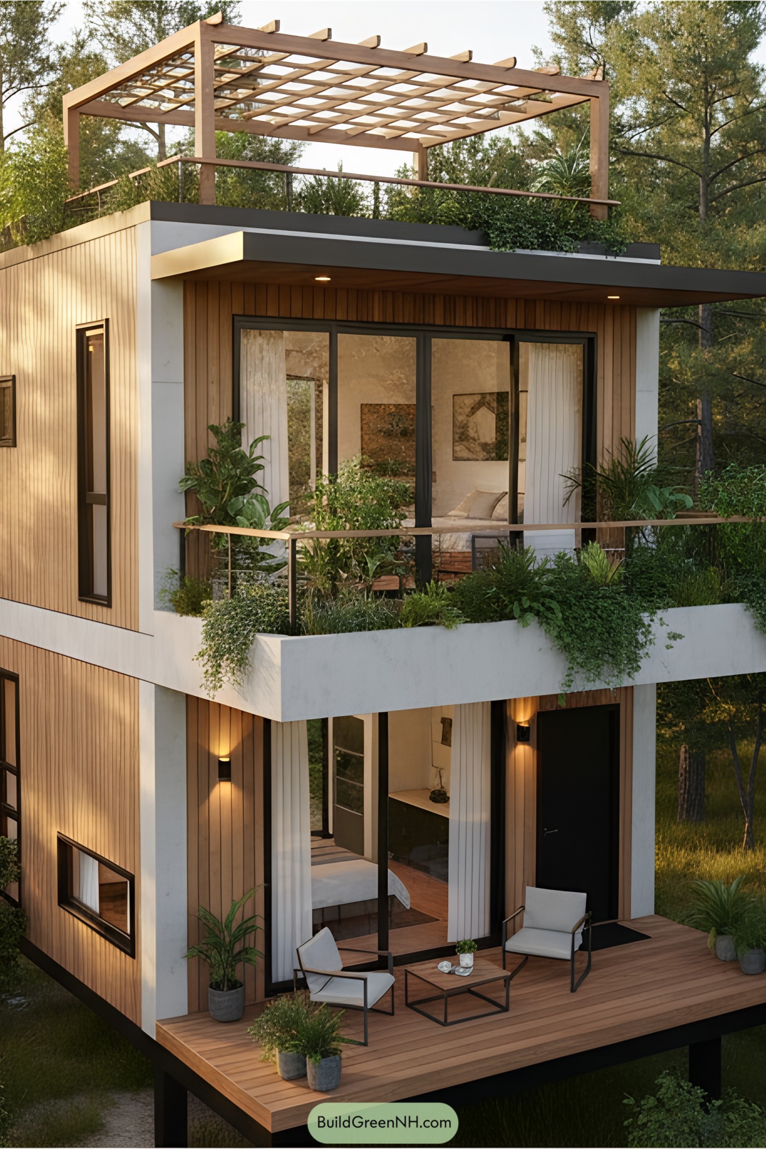 Two-Story Tiny House with Rooftop Terrace