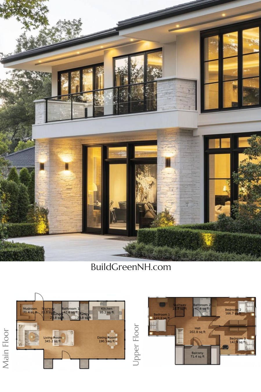 Modern House Floor Plans: The Glow of Modern Living: A Chic Escape