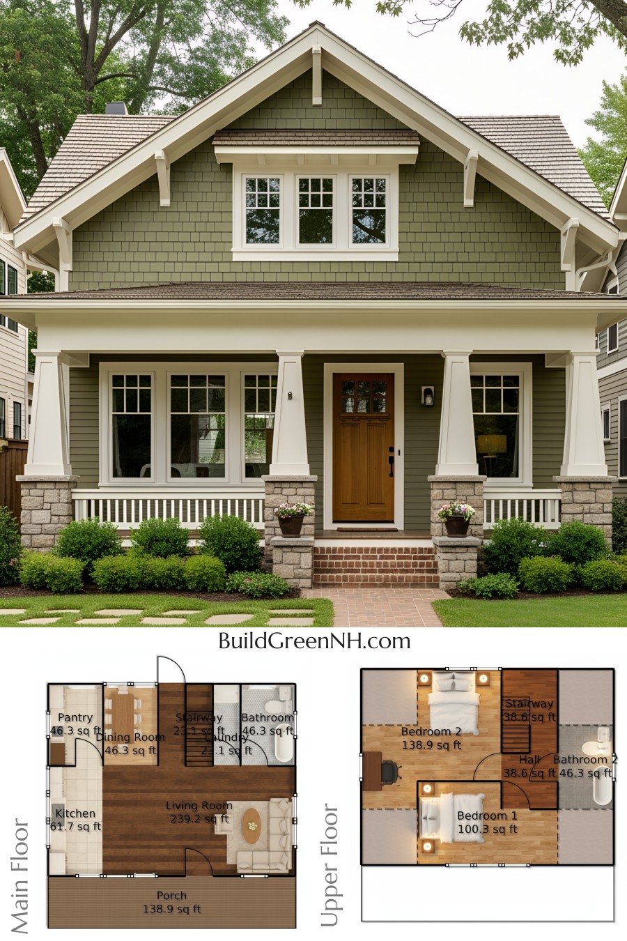 Suburban House Floor Plans: Cozy Corner Cottage