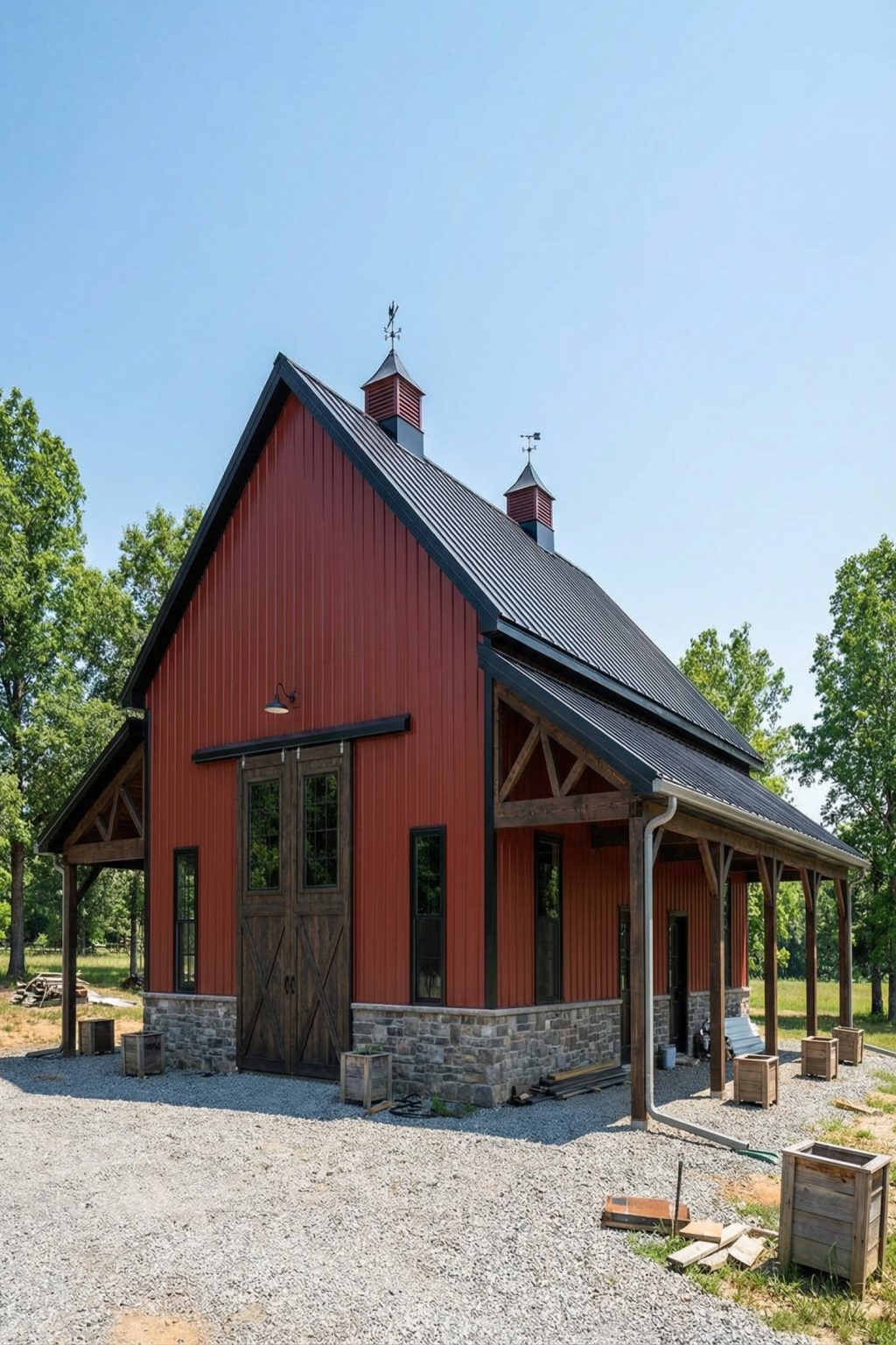 24 Red Pole Barn Houses with Iconic Rustic Appeal